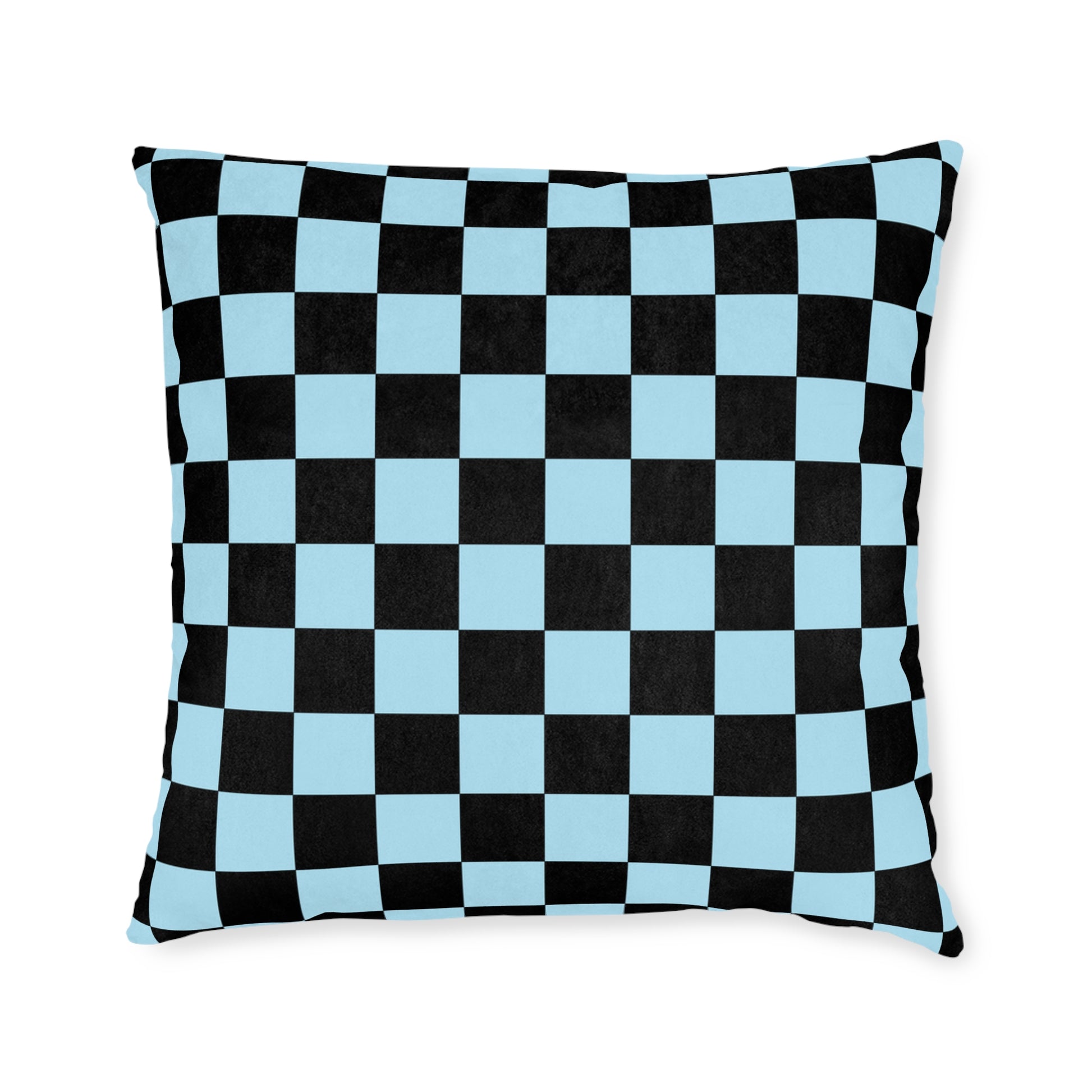 Checkerboard Black and Blue Square Pillow, Artsulli - Art is Long, Life is Short, Home Decor, , , , , , , 