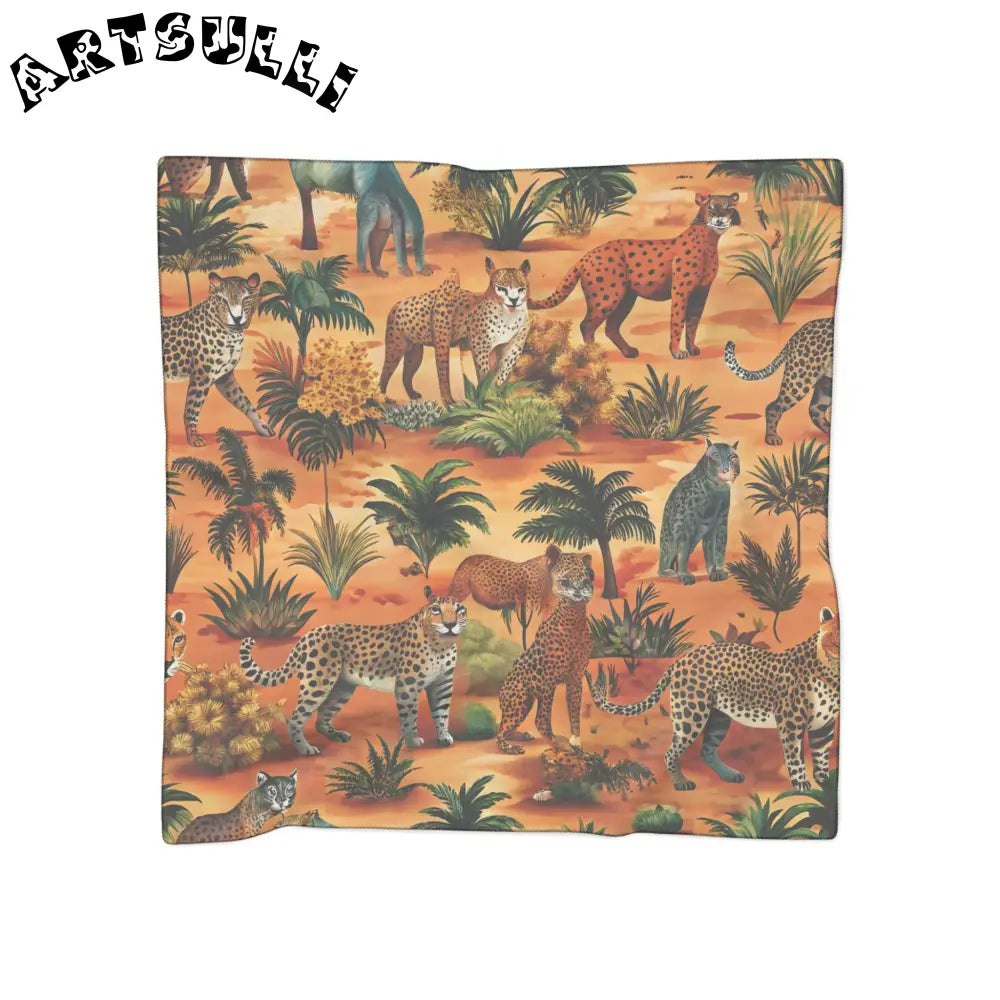 African Savannah Poly Scarf, Artsulli - Art is Long, Life is Short, Accessories, Color, Poly chiffon, Size, 25" × 25", , , 26310230433413422649
