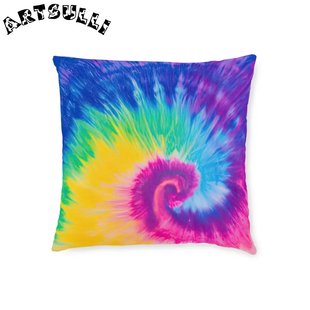 JAKKOUTTHEBXX Colorful Tie Dye Art Printed Square Pillow 2025