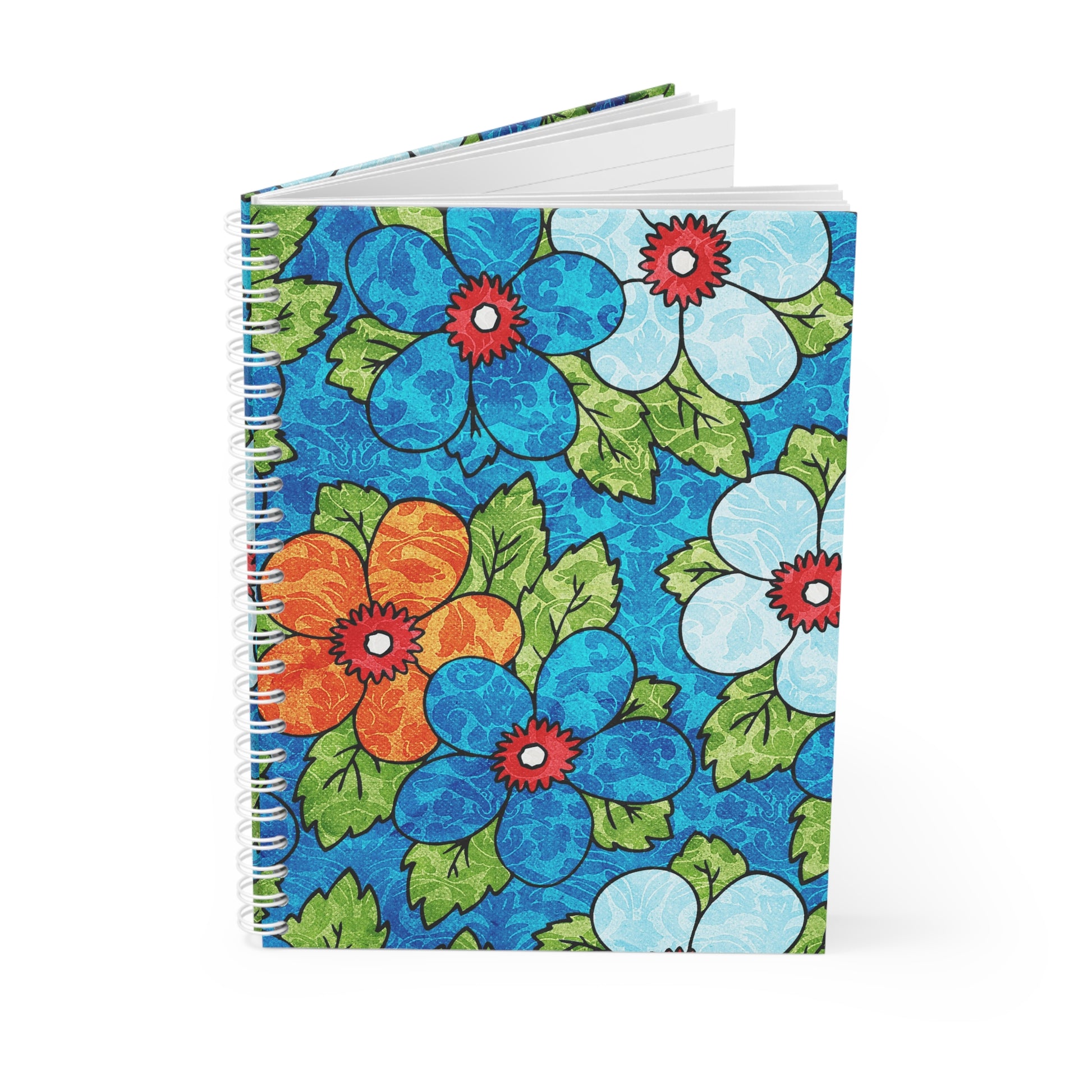 Blue Orange Groovy Spiral Notebook, Artsulli - Art is Long, Life is Short, Paper products, , , , , , , 