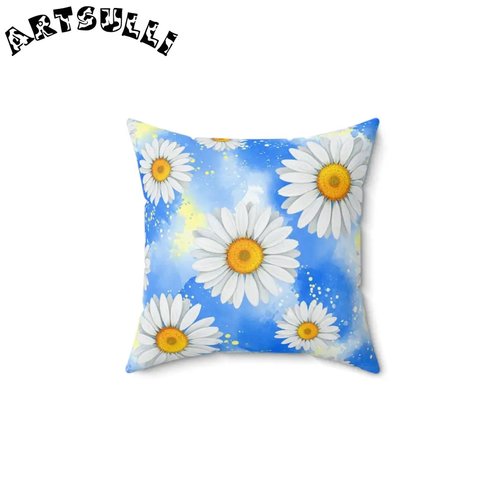 JAKKOUTTHEBXX Daisies Spun Polyester Square Pillow JAKKOUTTHEBXX