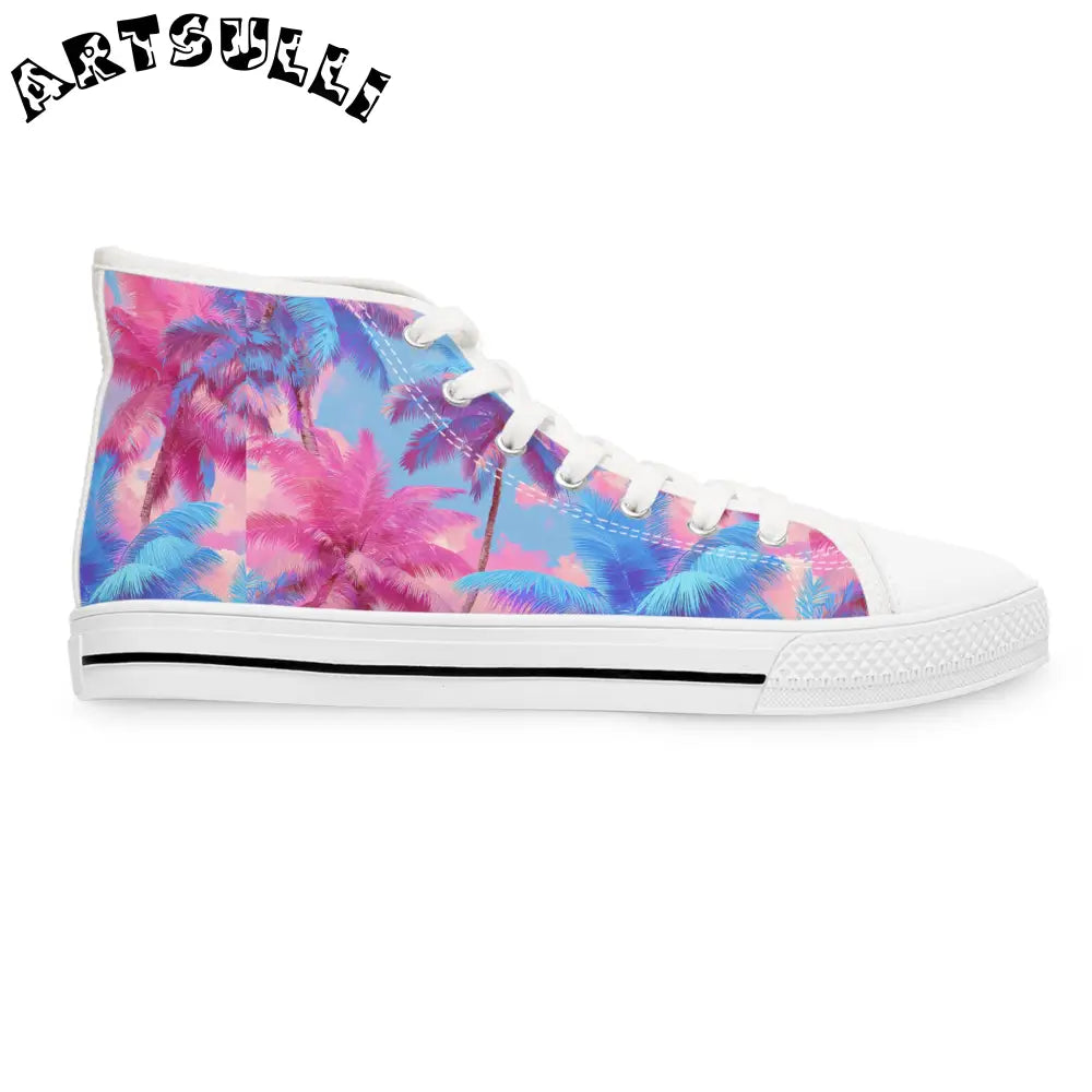 JAKKOUTTHEBXX Ethereal Pastel Palms II Women’s High Top Sneakers