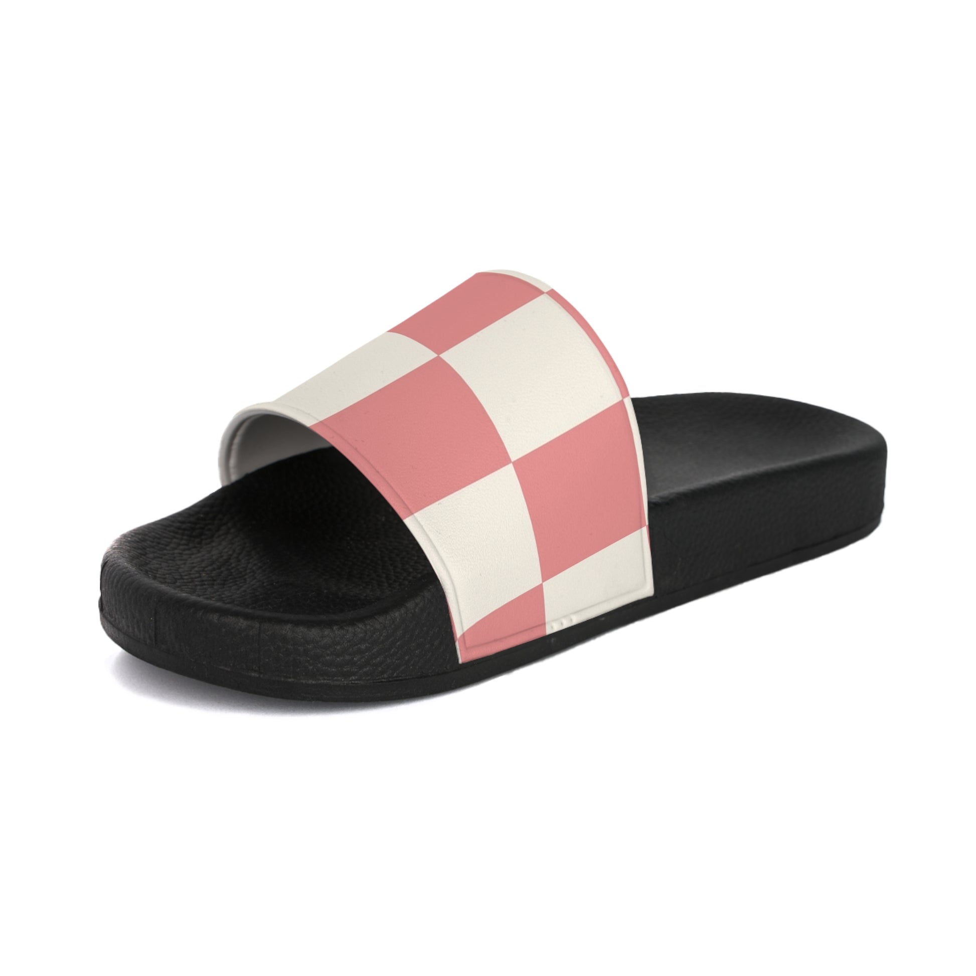 Retro Checkered Grassland Sprites Women's Slide Sandals, Artsulli - Art is Long, Life is Short, Shoes, , , , , , , 