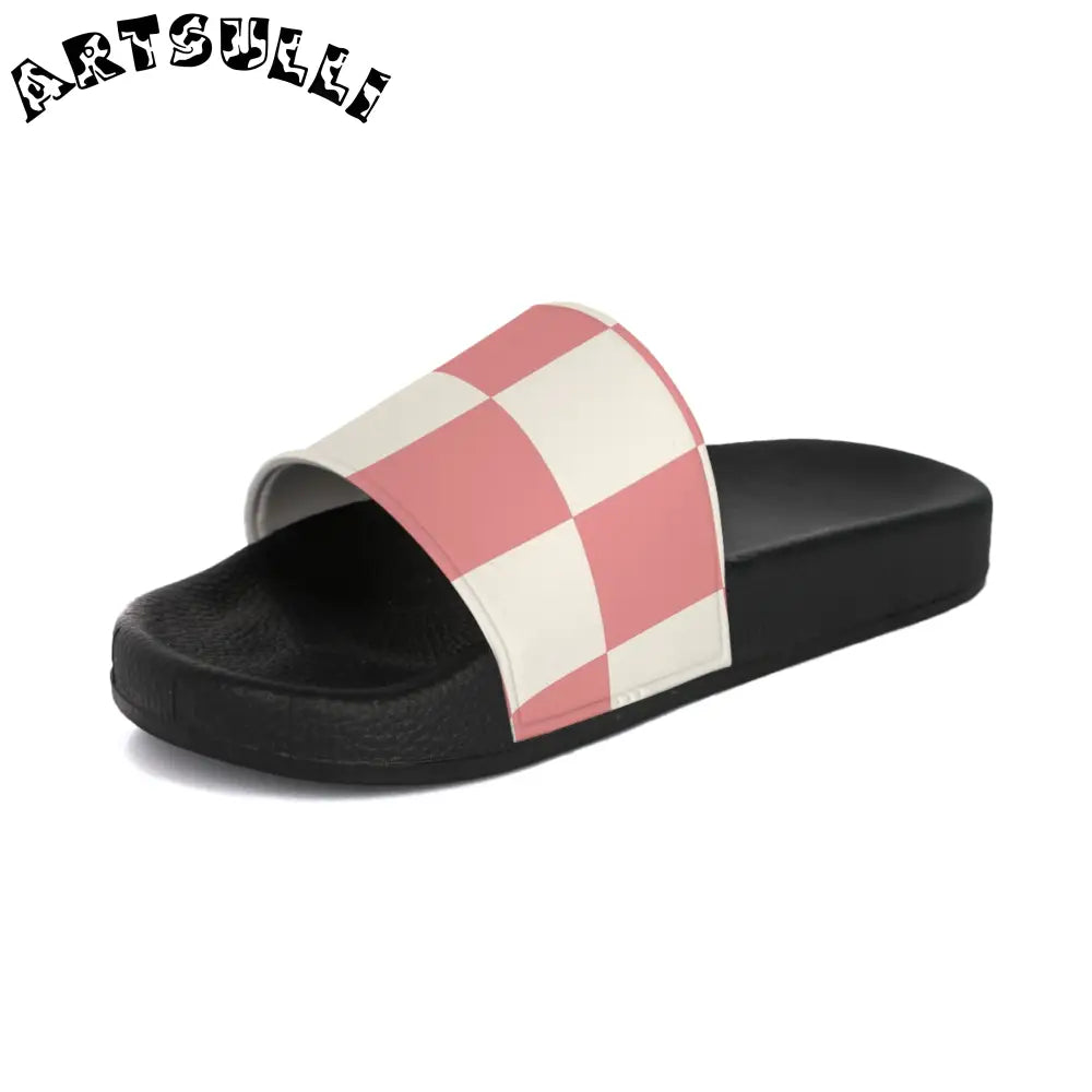 JAKKOUTTHEBXX Retro Checkered Grassland Sprites Women’s Slide