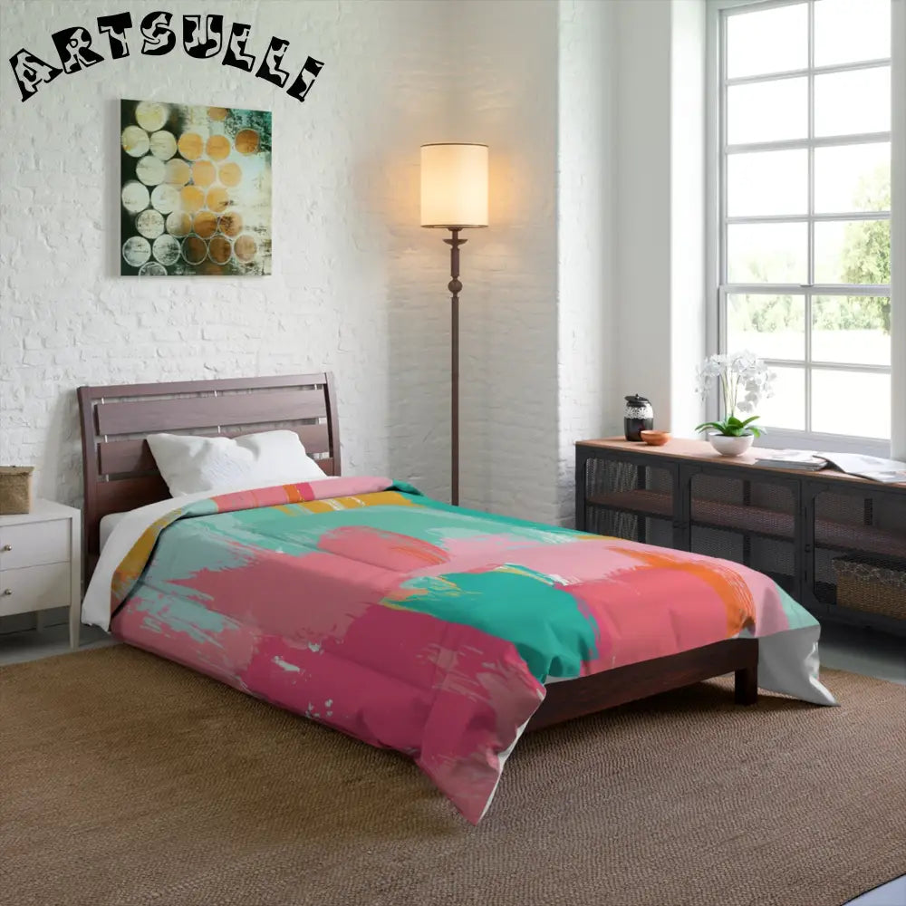 JAKKOUTTHEBXX Preppy Pixel Bloom Comforter JAKKOUTTHEBXX Artsulli