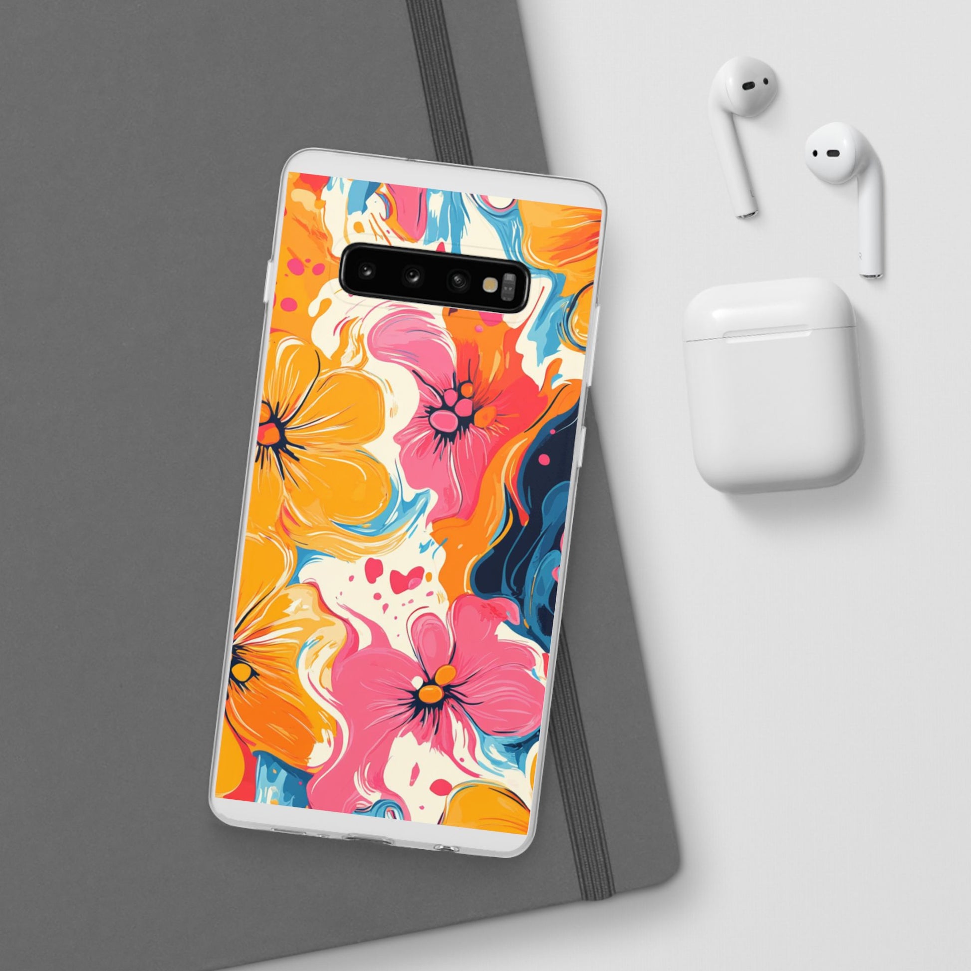 Vibrant Abstract Floral Flexi Case, Artsulli - Art is Long, Life is Short, Phone Case, , , , , , , 