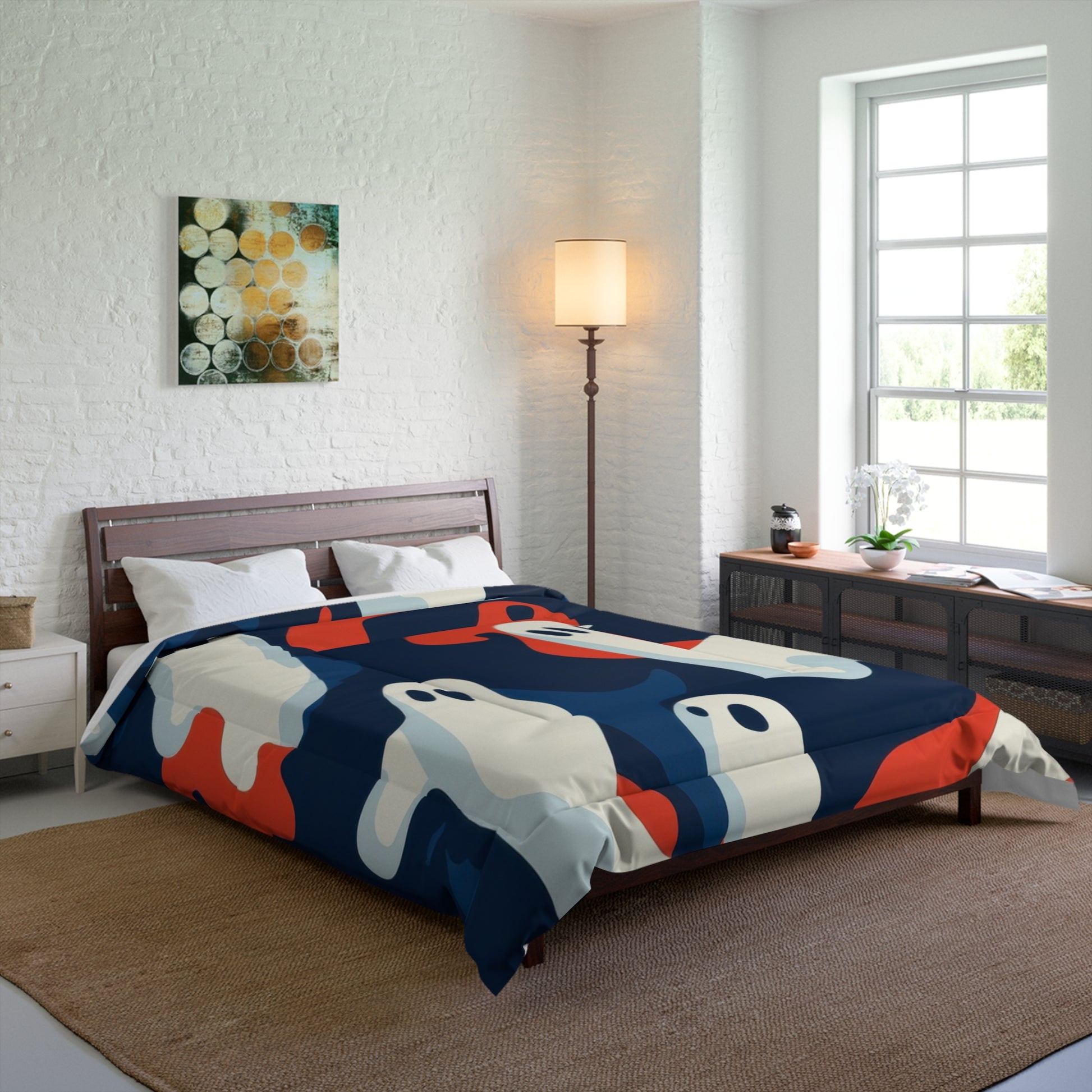 Camo Ghosts Comforter, Artsulli - Art is Long, Life is Short, Home Decor, , , , , , , 