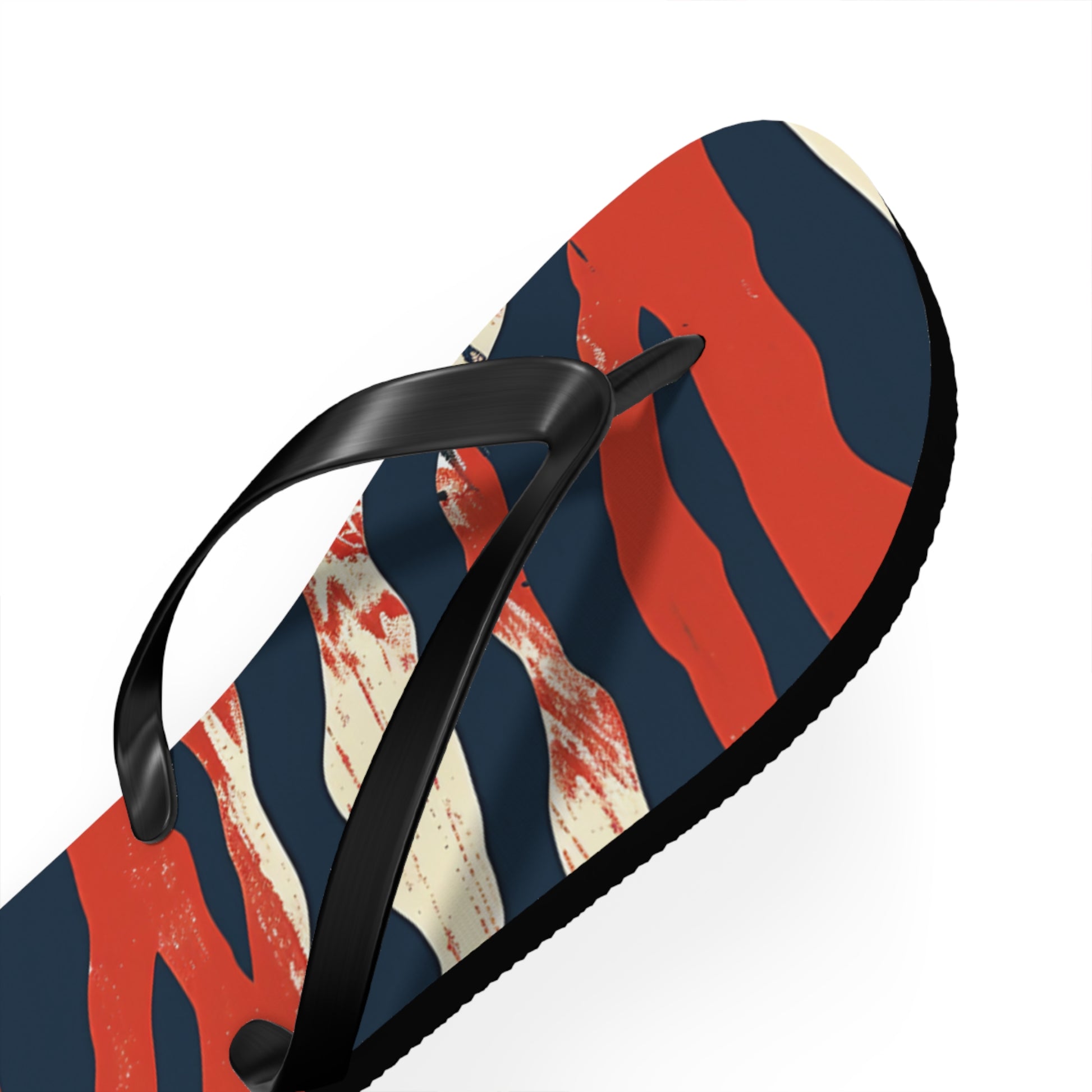Camo Tiger Stripes Flip Flops, Artsulli - Art is Long, Life is Short, Shoes, , , , , , , 
