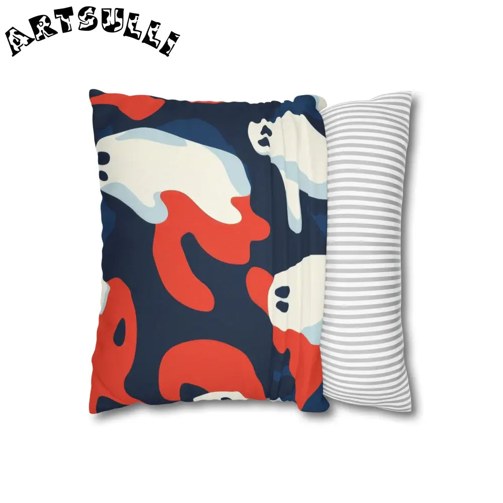 JAKKOUTTHEBXX Camo Ghosts Spun Polyester Square Pillowcase
