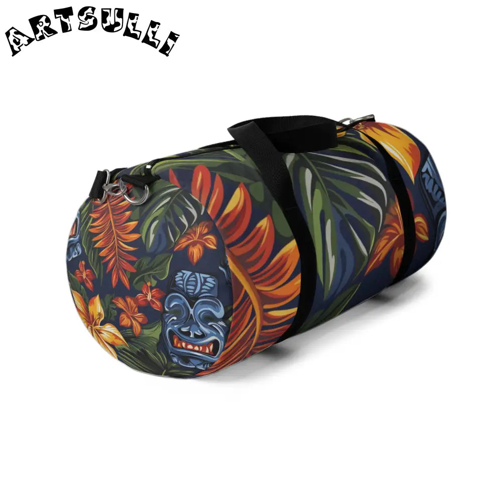JAKKOUTTHEBXX Tropical Leaf Print Duffel Bag 2025