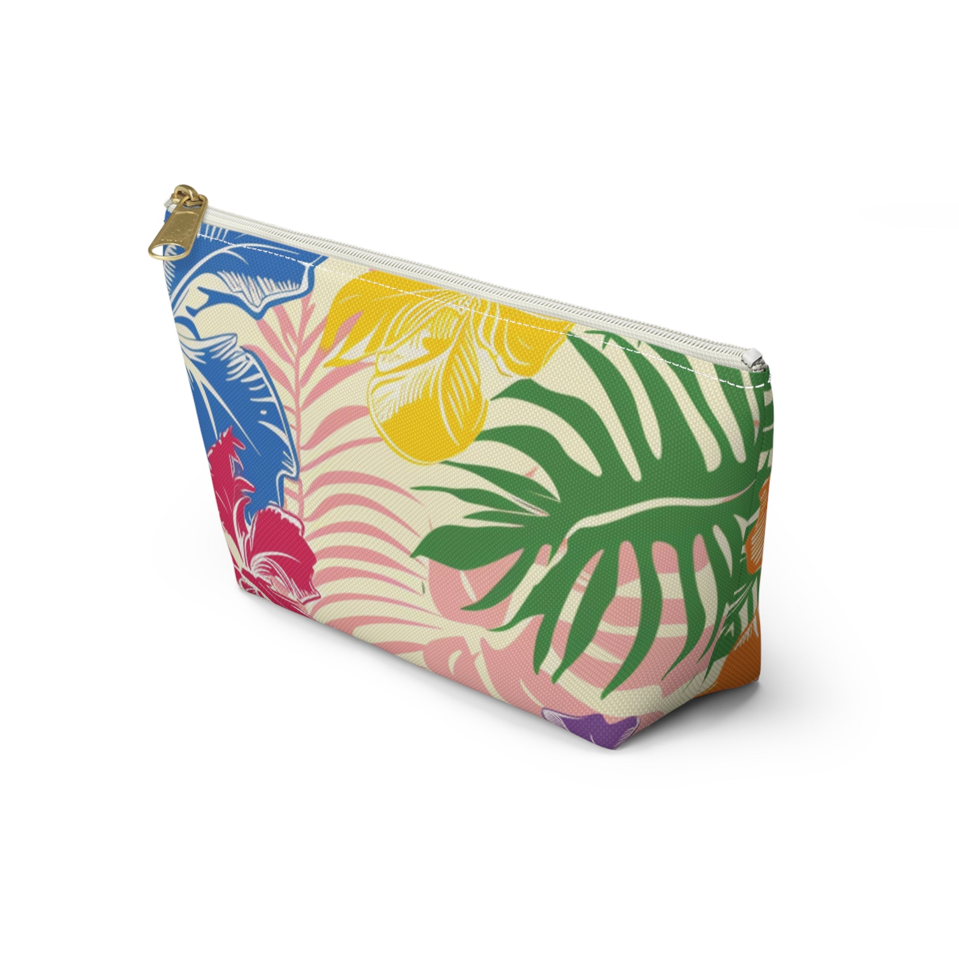 Blooming Tropical Flowers Accessory Pouch w T-bottom, Artsulli - Art is Long, Life is Short, Bags, , , , , , , 