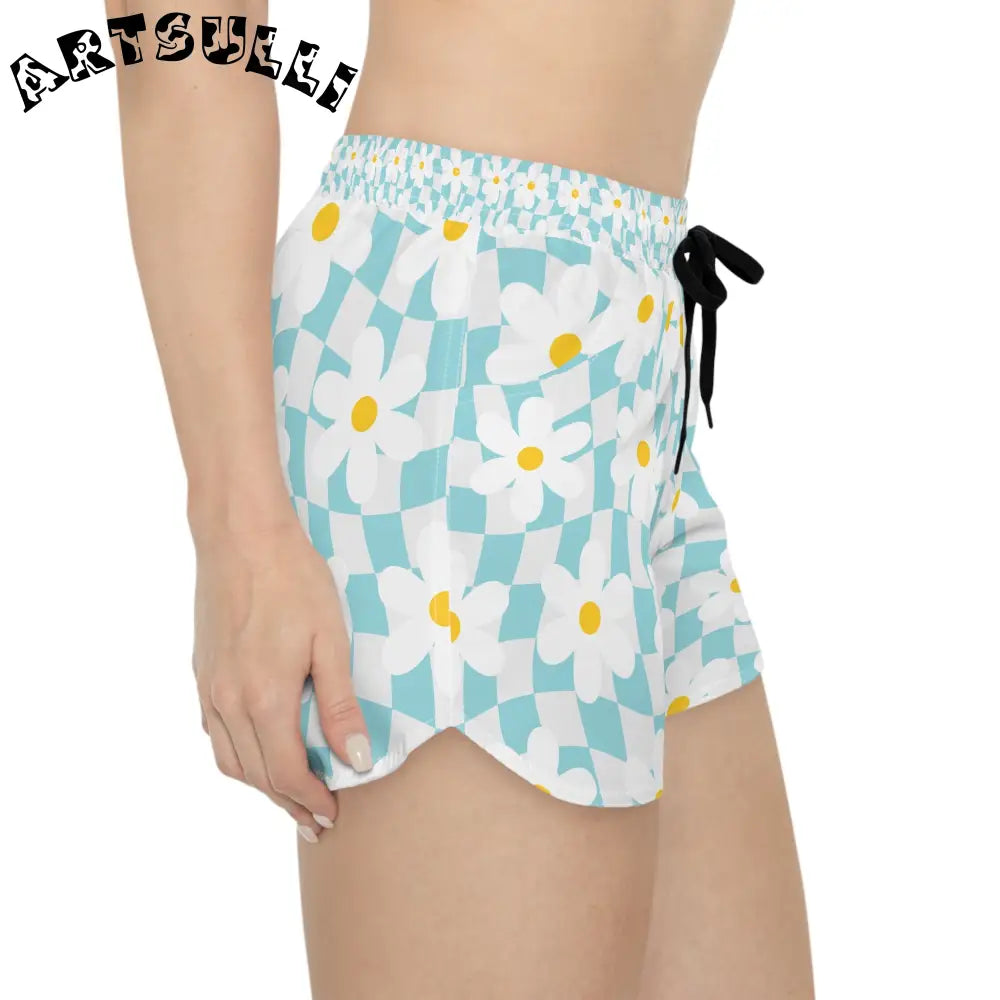 JAKKOUTTHEBXX Trippy Check Garden Women’s Casual Shorts (AOP)