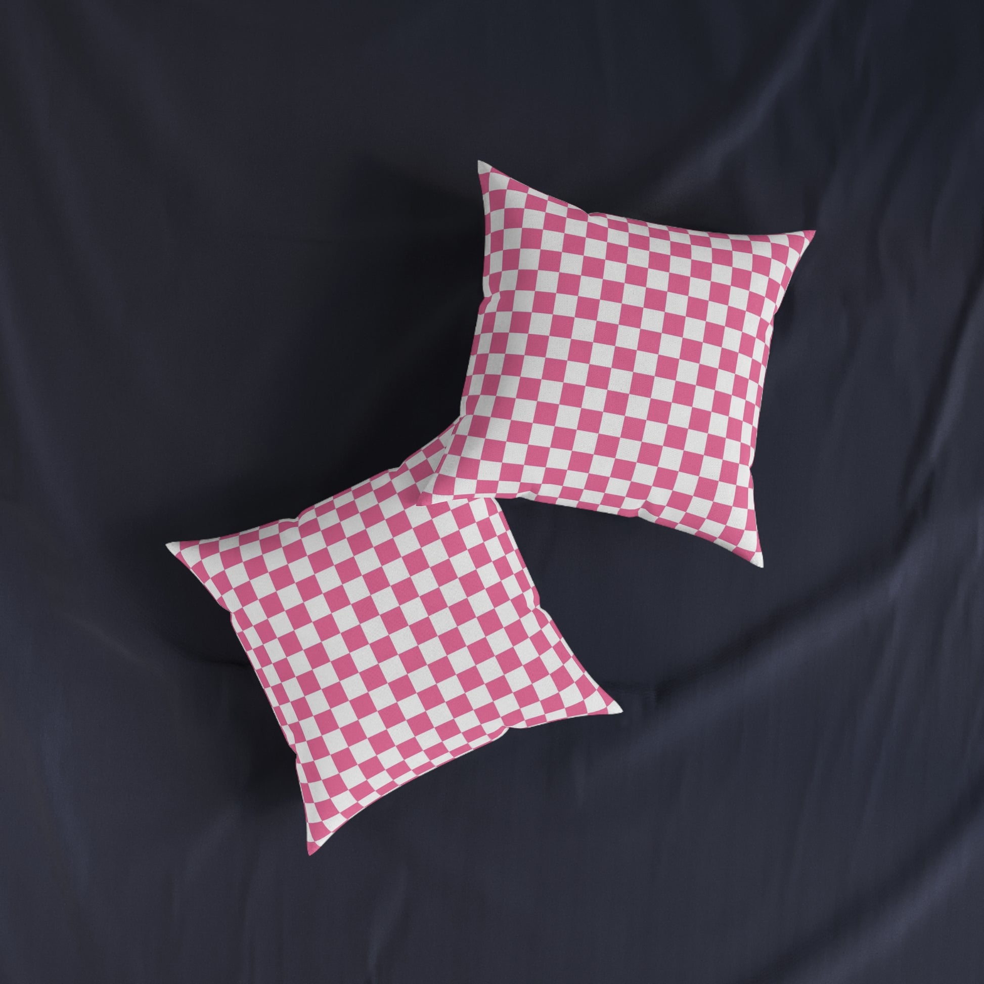 Yuyushiki Pink Check Square Pillow, Artsulli - Art is Long, Life is Short, Home Decor, , , , , , , 