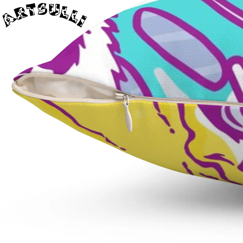 JAKKOUTTHEBXX Tropical Floral Tigers Torquise and Purple Spun