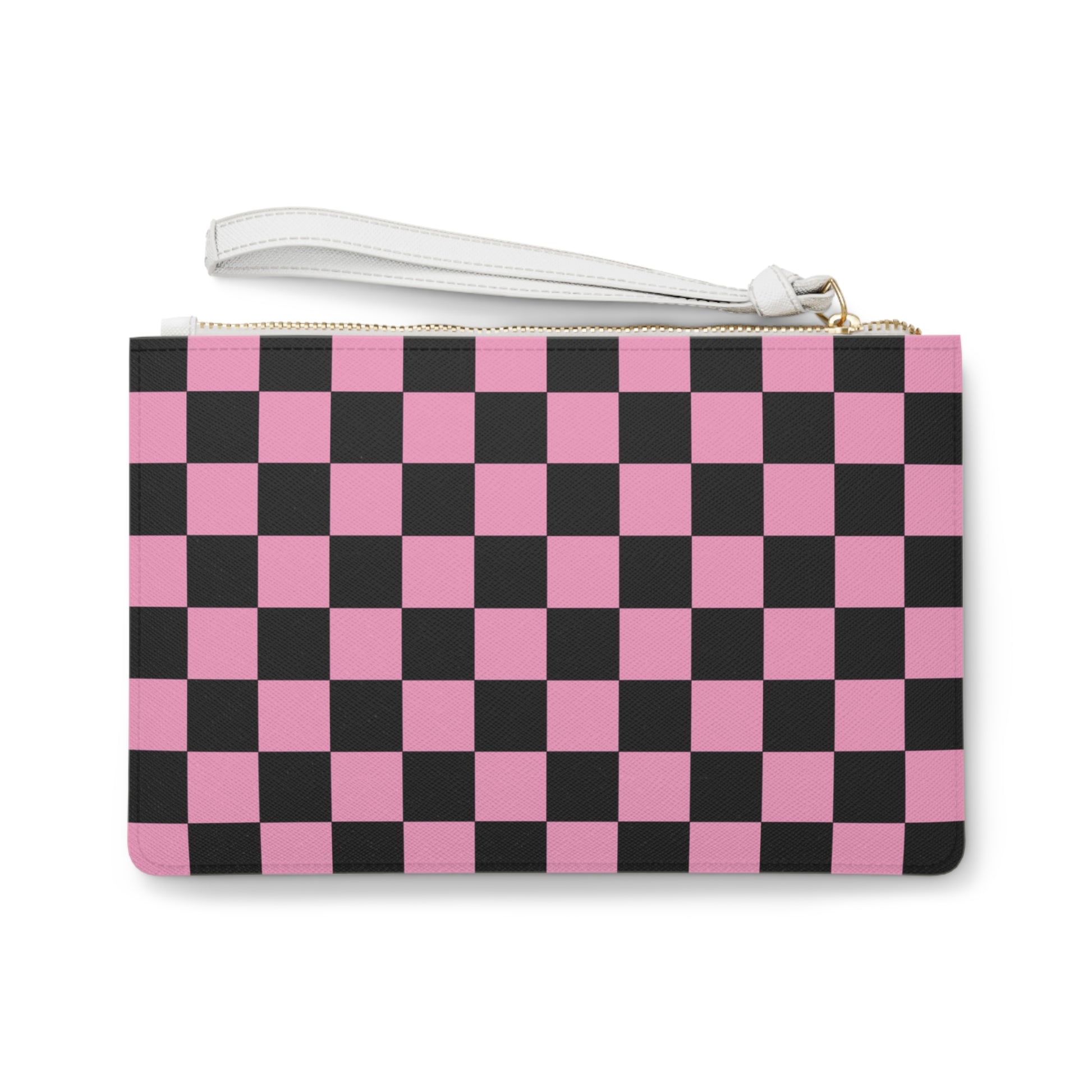 Checkerboard Black and Pink Clutch Bag, Artsulli - Art is Long, Life is Short, Bags, , , , , , , 