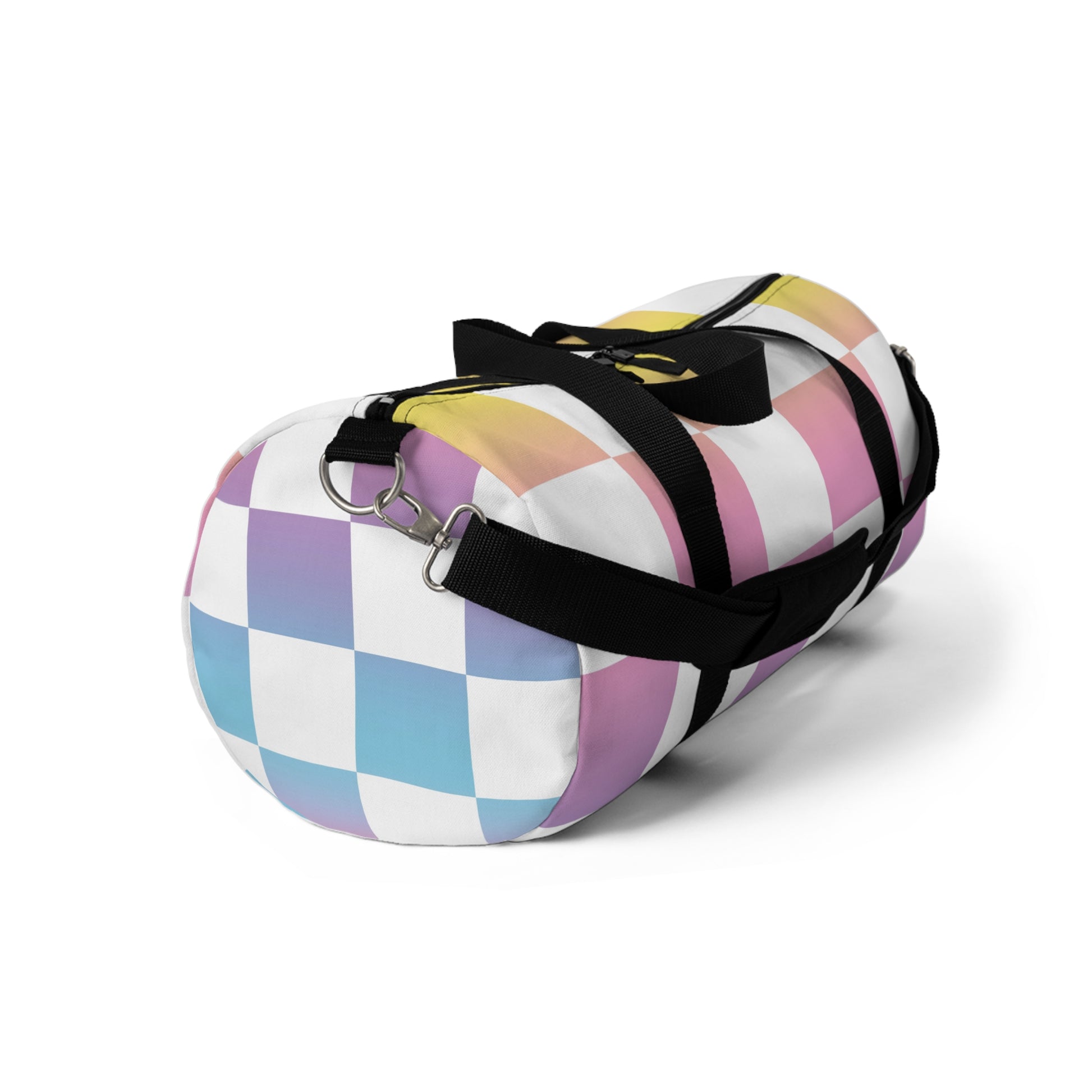 Vaporwave Check II Duffel Bag, Artsulli - Art is Long, Life is Short, Bags, , , , , , , 