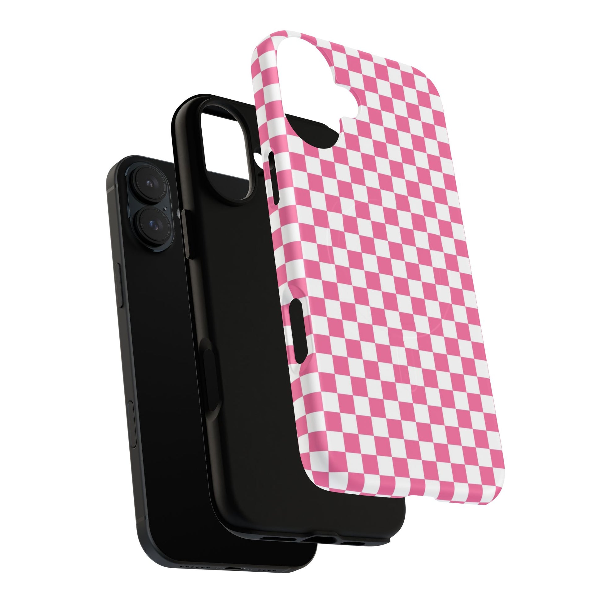 Yuyushiki Pink Check Tough Magnetic Cases, Artsulli - Art is Long, Life is Short, Phone Case, , , , , , , 