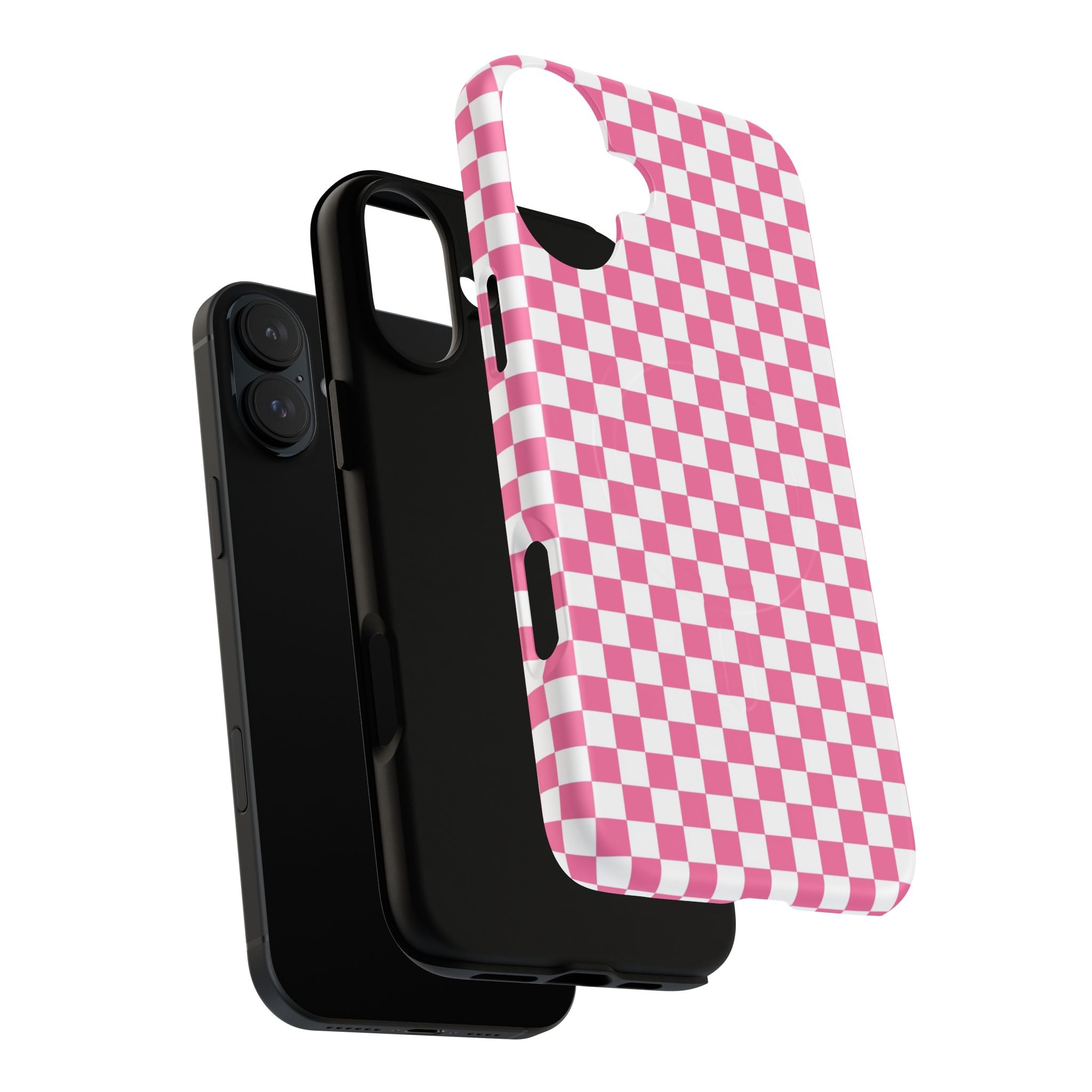 Yuyushiki Pink Check Tough Magnetic Cases, Artsulli - Art is Long, Life is Short, Phone Case, , , , , , , 