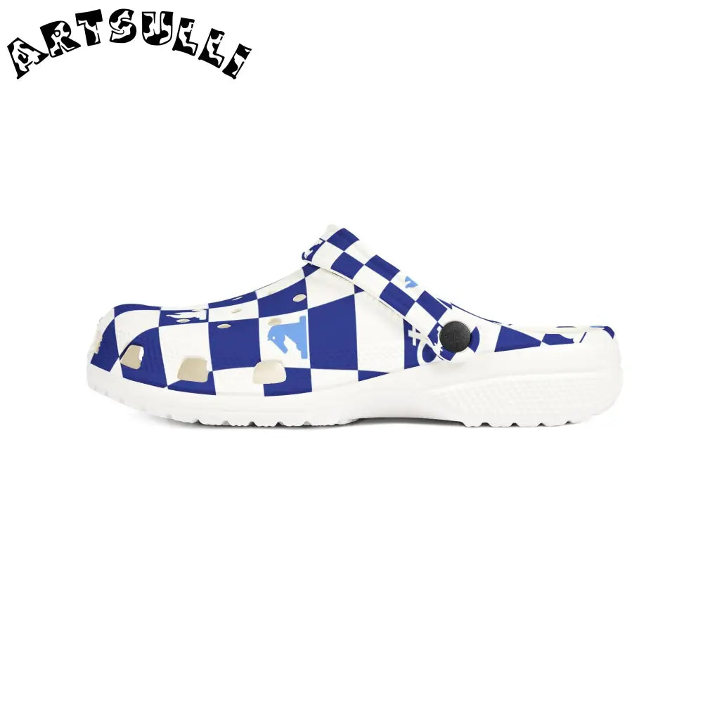 JAKKOUTTHEBXX Checkered Chess Art Printed EVA Foam Clogs 2025