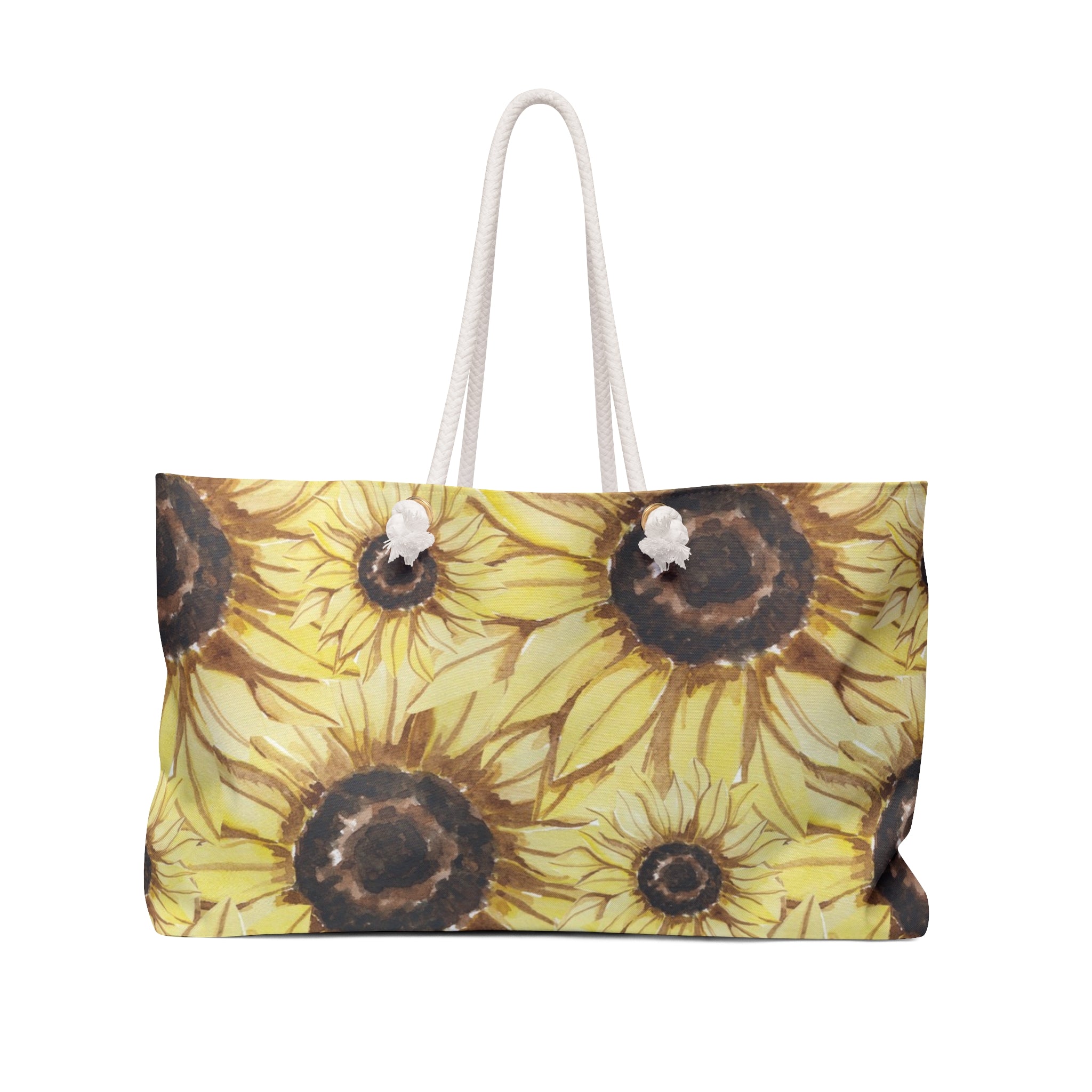 Retro Anime Sunflower Weekender Bag, Artsulli - Art is Long, Life is Short, Bags, Size, 24" × 13", , , , , 15486149643312914231