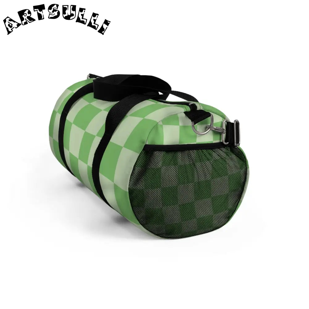 JAKKOUTTHEBXX Checkerboard Green Duffel Bag JAKKOUTTHEBXX Artsulli