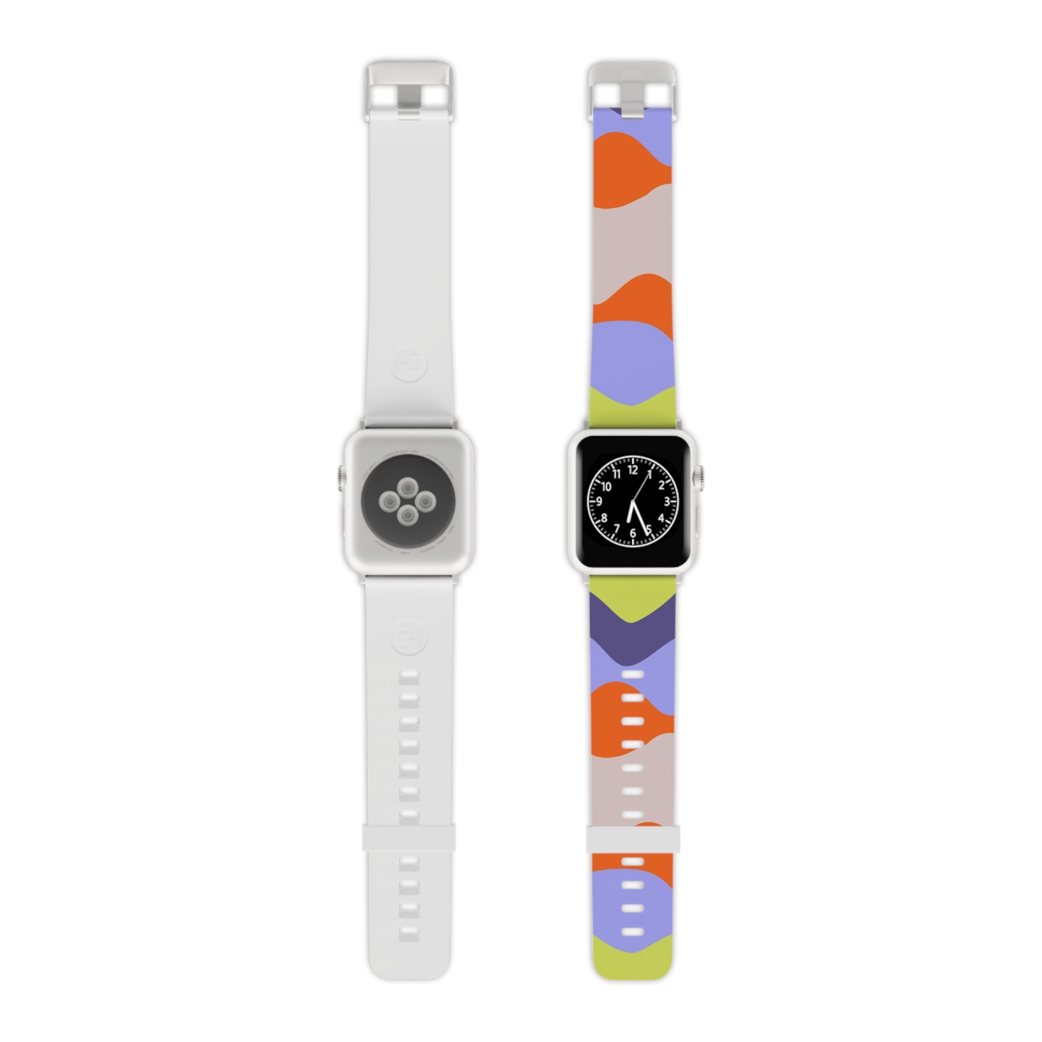 Waves Red and Blue Watch Band for Apple Watch, Artsulli - Art is Long, Life is Short, Accessories, Size, 7.5'' × 0.75'' / 38 - 40 mm, Color, Silver, , , 14515121605111150800