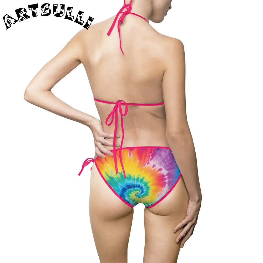 JAKKOUTTHEBXX Tie Dye Print Bikini Swimsuit 2025