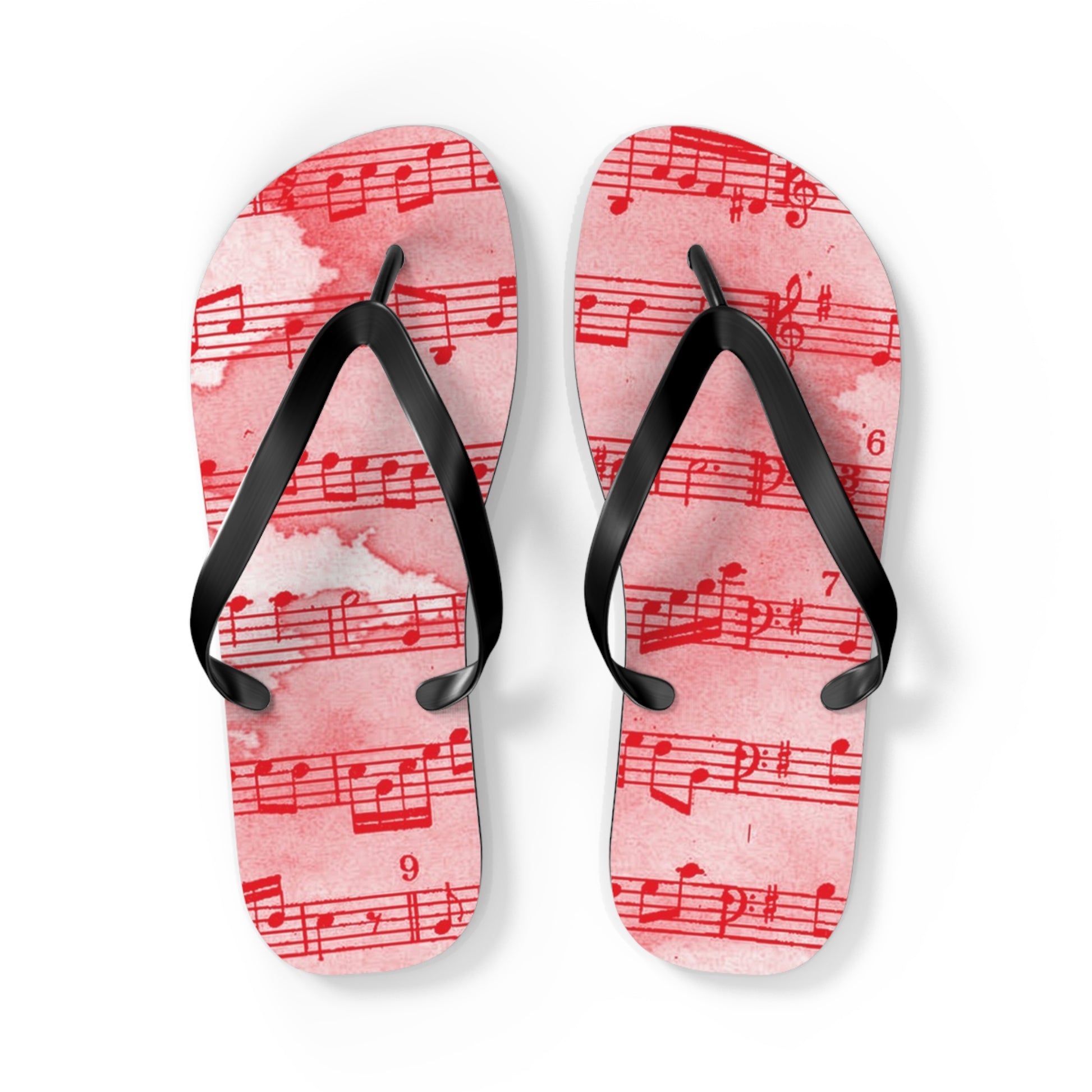 Drip Spill Type Beat Sheet Music Red Flip Flops, Artsulli - Art is Long, Life is Short, Shoes, Size, L, Color, Black sole, , , 40981583299310133576