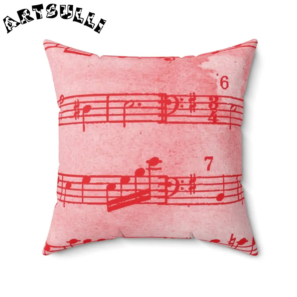 JAKKOUTTHEBXX Pink Musical Note Double Sided Pillow 2025