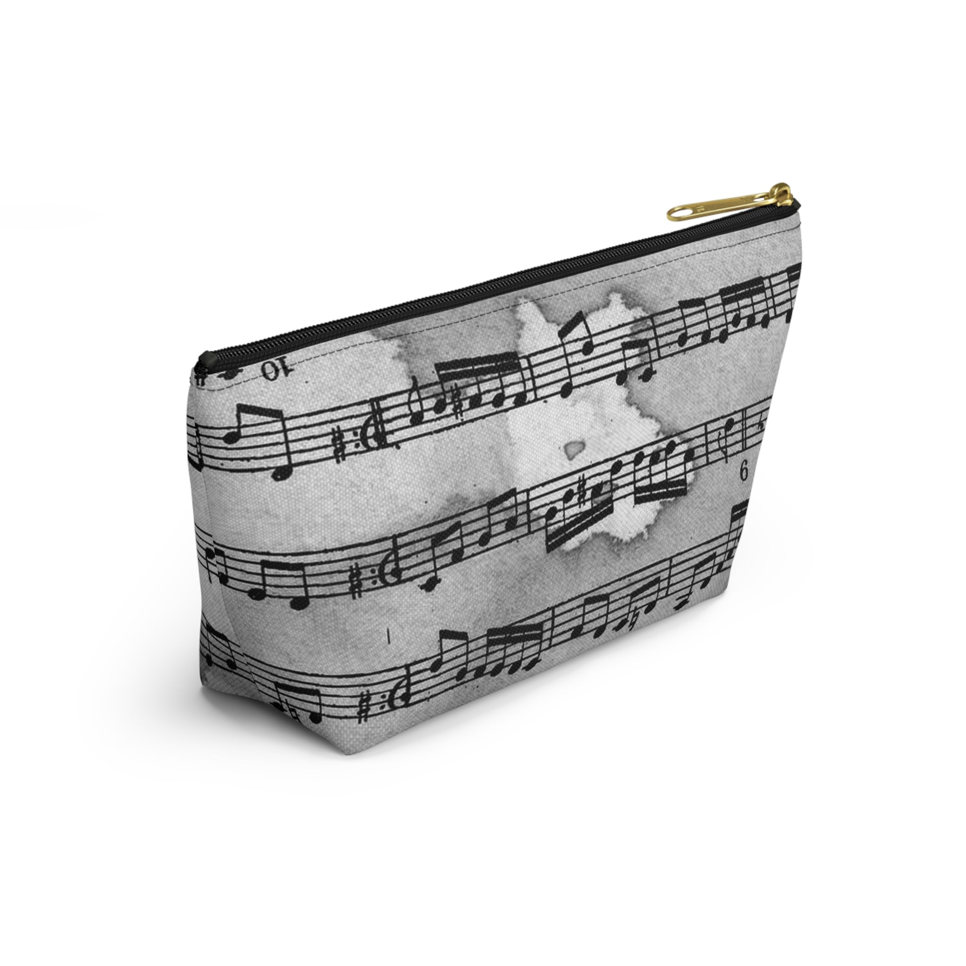 Drip Spill Type Beat Sheet Music Black Accessory Pouch w T-bottom, Artsulli - Art is Long, Life is Short, Bags, , , , , , , 