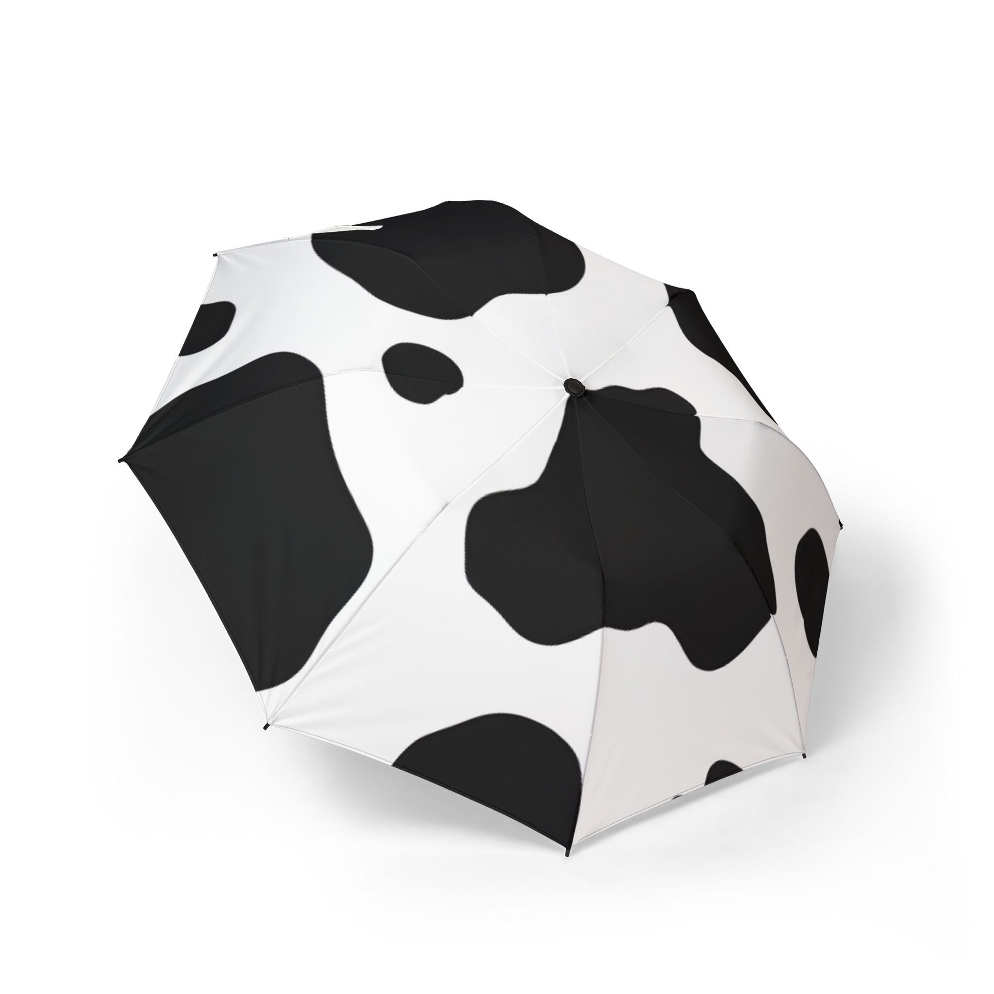 Cow Print Focus Semi-Automatic Foldable Umbrella, Artsulli - Art is Long, Life is Short, Accessories, Size, One size, , , , , 33809884425425