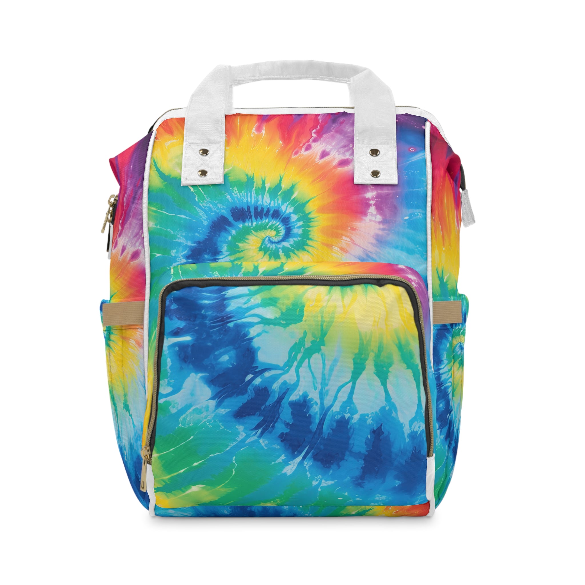 Tie Dye Multifunctional Diaper Backpack, Artsulli - Art is Long, Life is Short, Bags, Size, 15.0" × 10.8" × 6.7'', , , , , 82425095833563793588