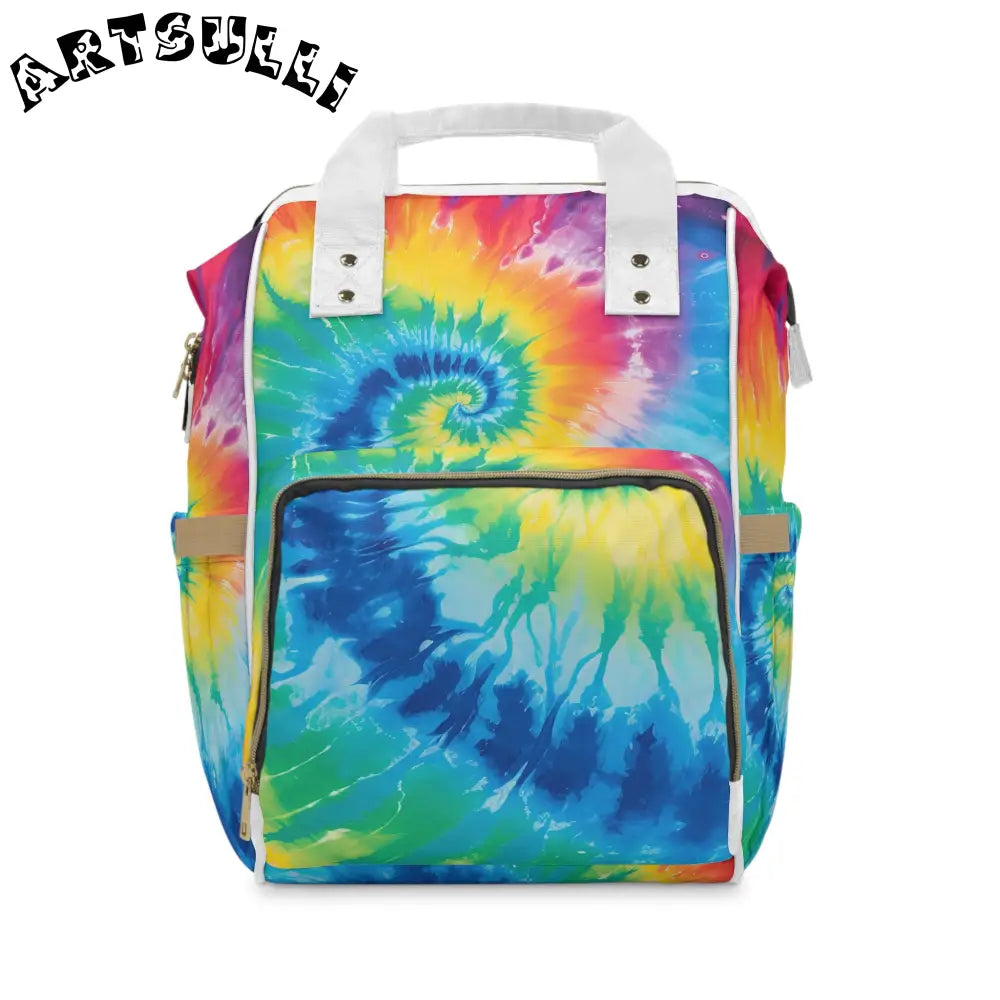 JAKKOUTTHEBXX Colorful Tie Dye Diaper Backpack 2025