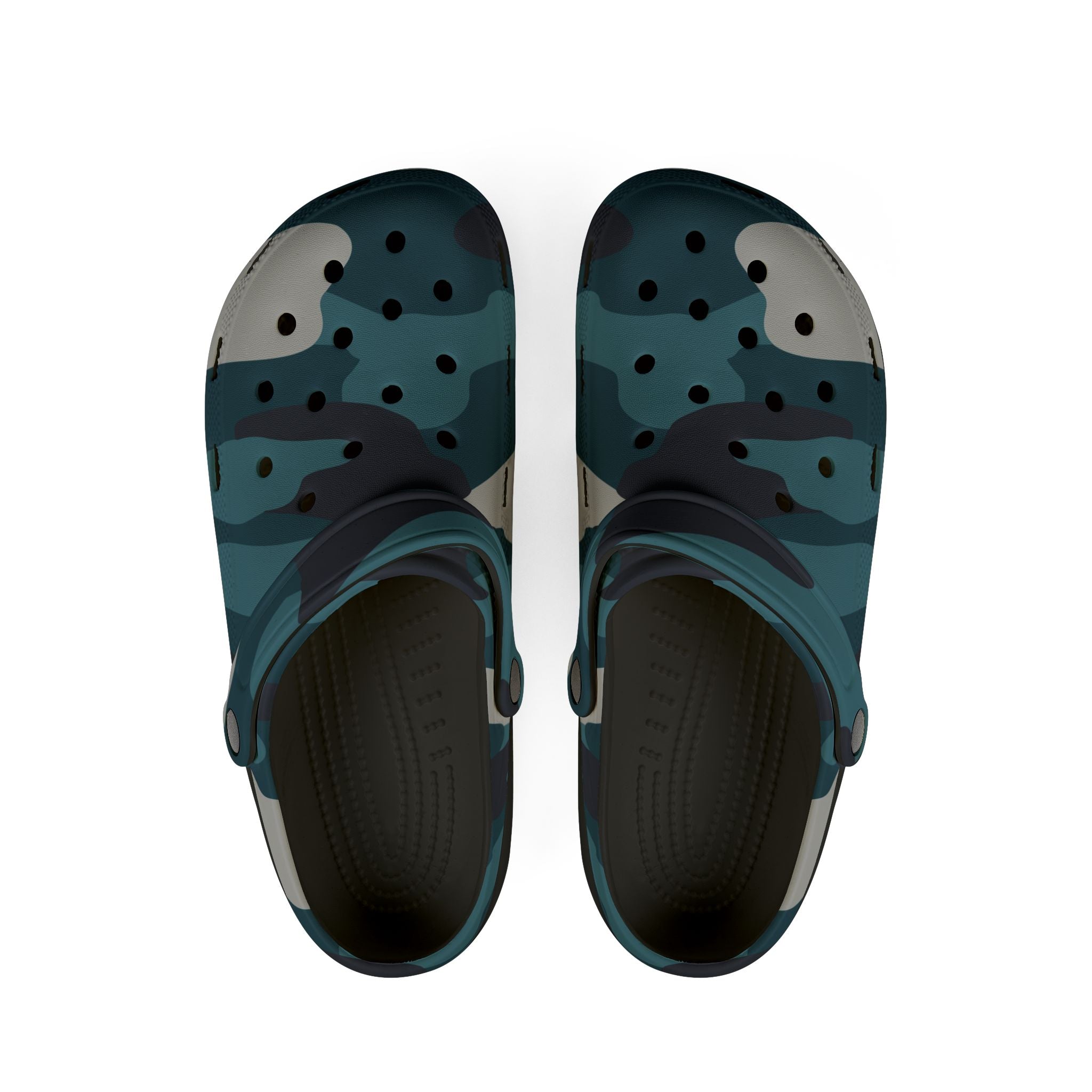 Blue Camouflage EVA Foam Rubber Shoes (AOP), Artsulli - Art is Long, Life is Short, Shoes, Size, US 6 (Women's), Color, Black, , , 10485515410586