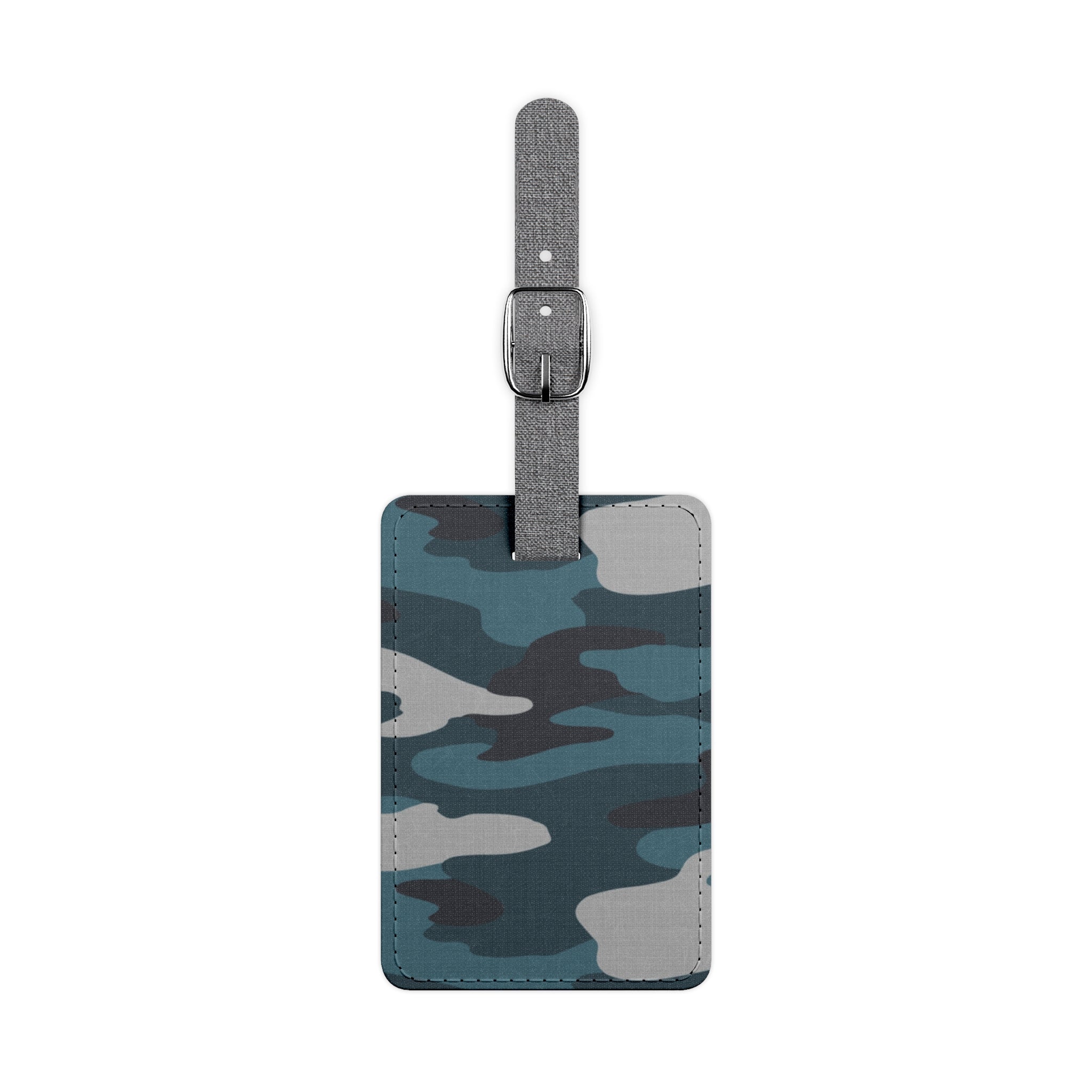 Blue Camouflage Saffiano Polyester Luggage Tag, Rectangle, Artsulli - Art is Long, Life is Short, Accessories, Size, One size, Shape, Rectangle, , , 11781637306143