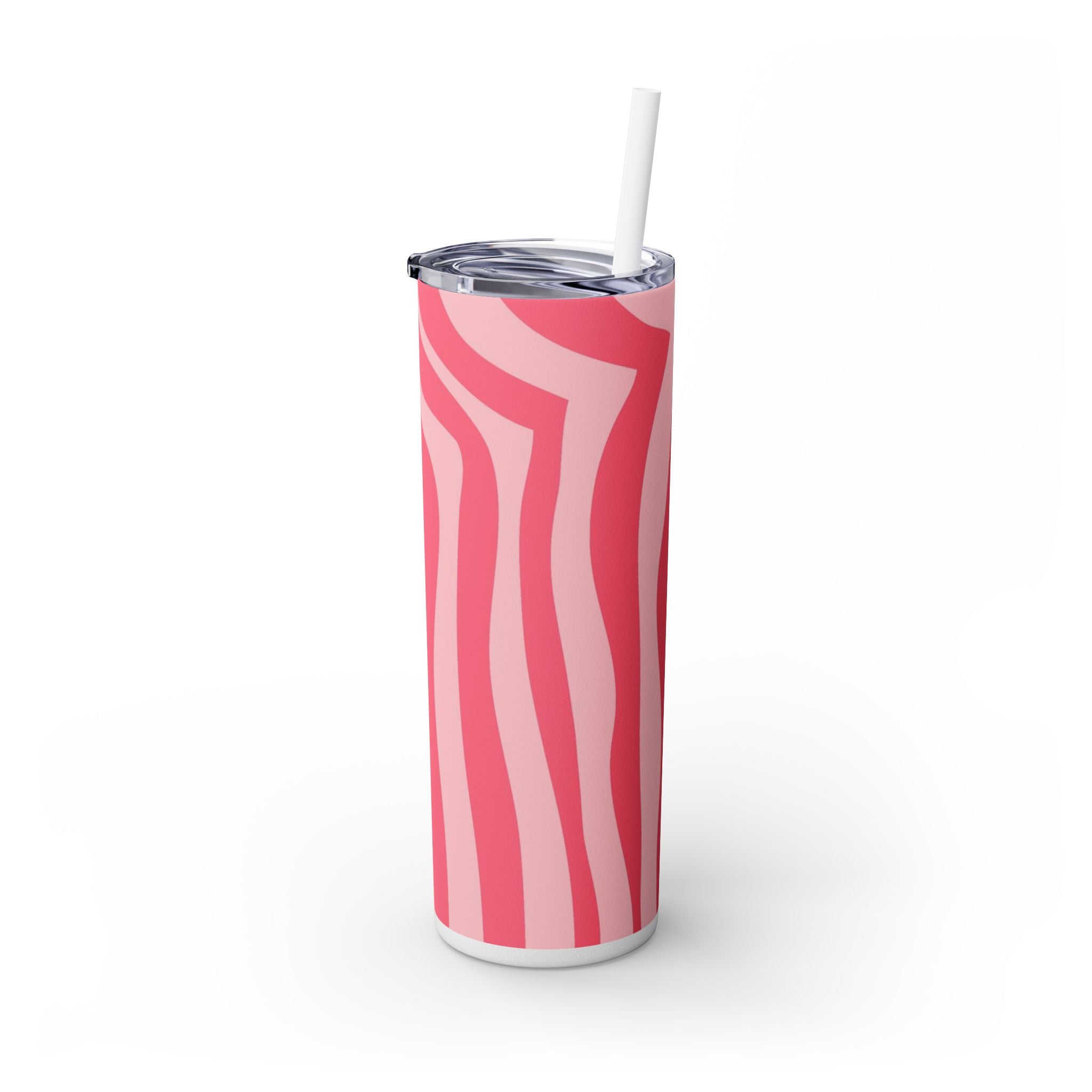 Nagels Pink Zebra Skinny Tumbler with Straw, 20oz, Artsulli - Art is Long, Life is Short, Mug, , , , , , , 