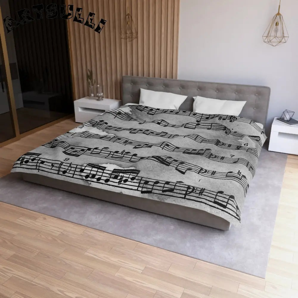 JAKKOUTTHEBXX Distressed Sheet Music Duvet Cover 2025