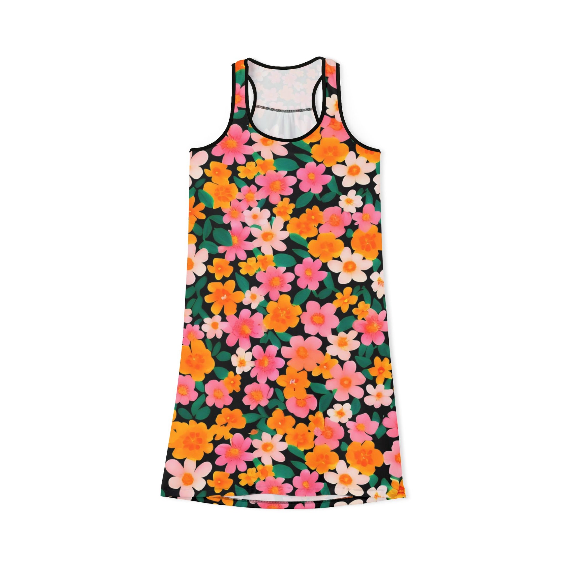Women's Racerback Dress (AOP), Artsulli - Art is Long, Life is Short, Tank Top, Size, XS, Color, Black, , , 42409182876649501401