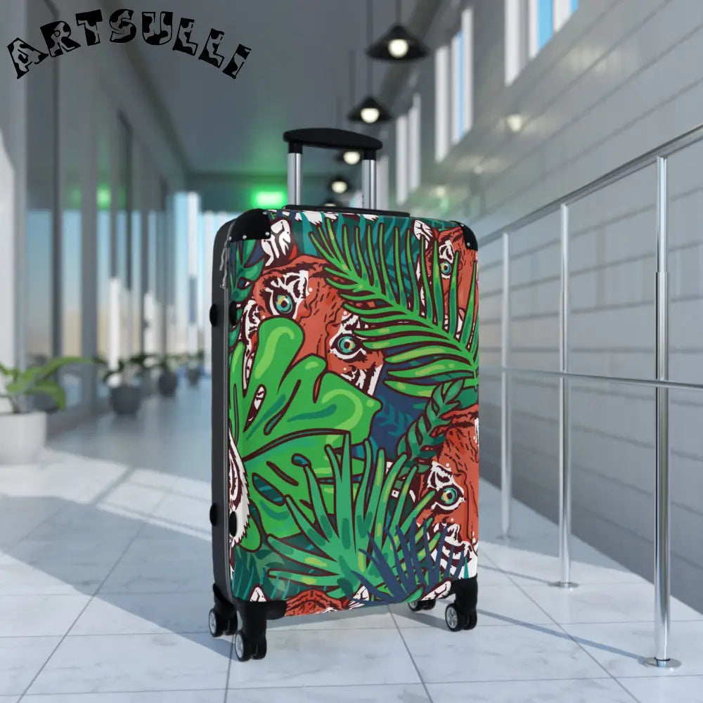 JAKKOUTTHEBXX Tropical Jungle Tigers Blue and Green Tropical Jungle