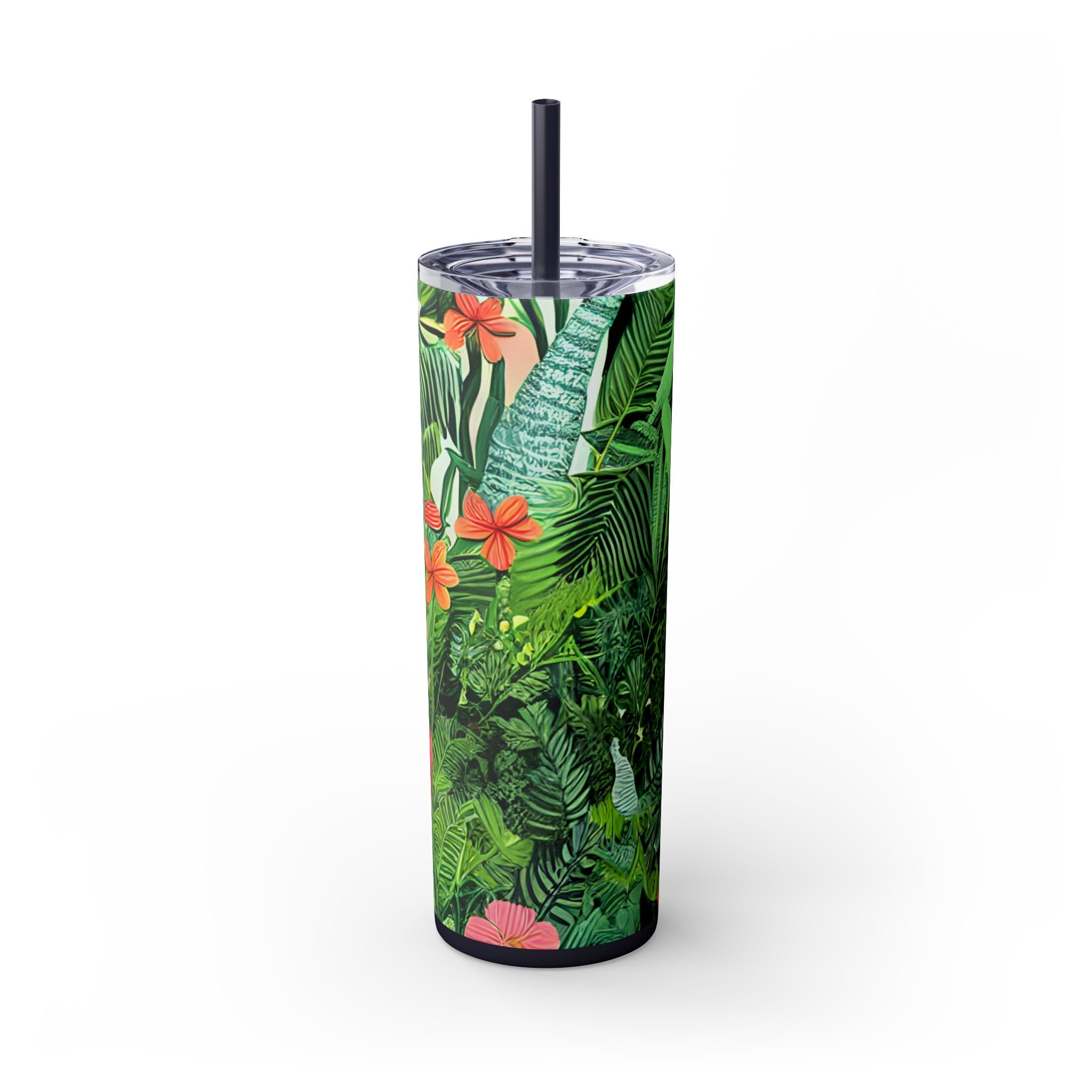 Jungle Zebra Art Skinny Tumbler with Straw, 20oz, Artsulli - Art is Long, Life is Short, Mug, , , , , , , 