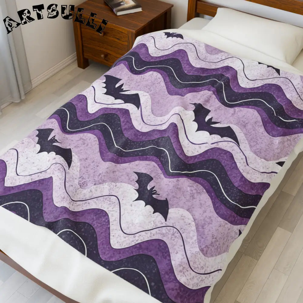JAKKOUTTHEBXX Bat Wave Velveteen Plush Blanket JAKKOUTTHEBXX