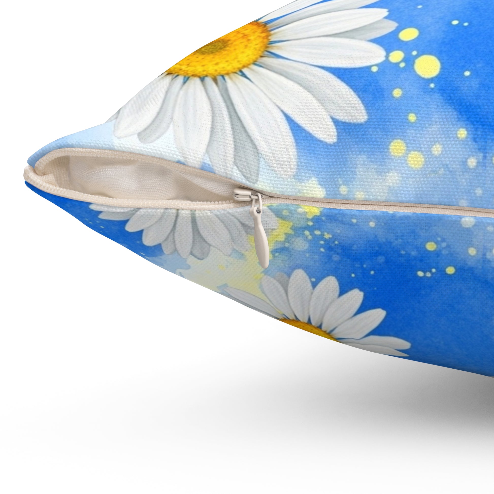 Daisies Spun Polyester Square Pillow, Artsulli - Art is Long, Life is Short, Home Decor, , , , , , , 