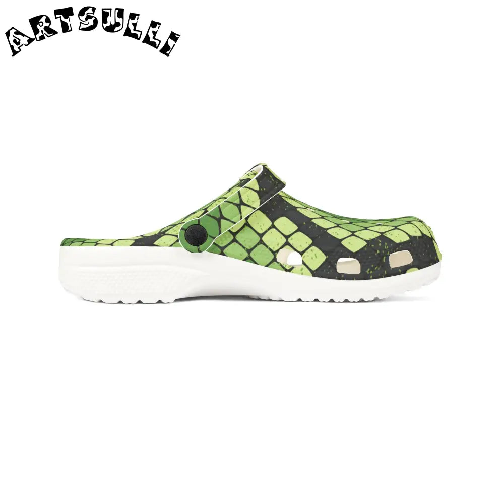 JAKKOUTTHEBXX Snake Skin EVA Foam Rubber Shoes (AOP) JAKKOUTTHEBXX