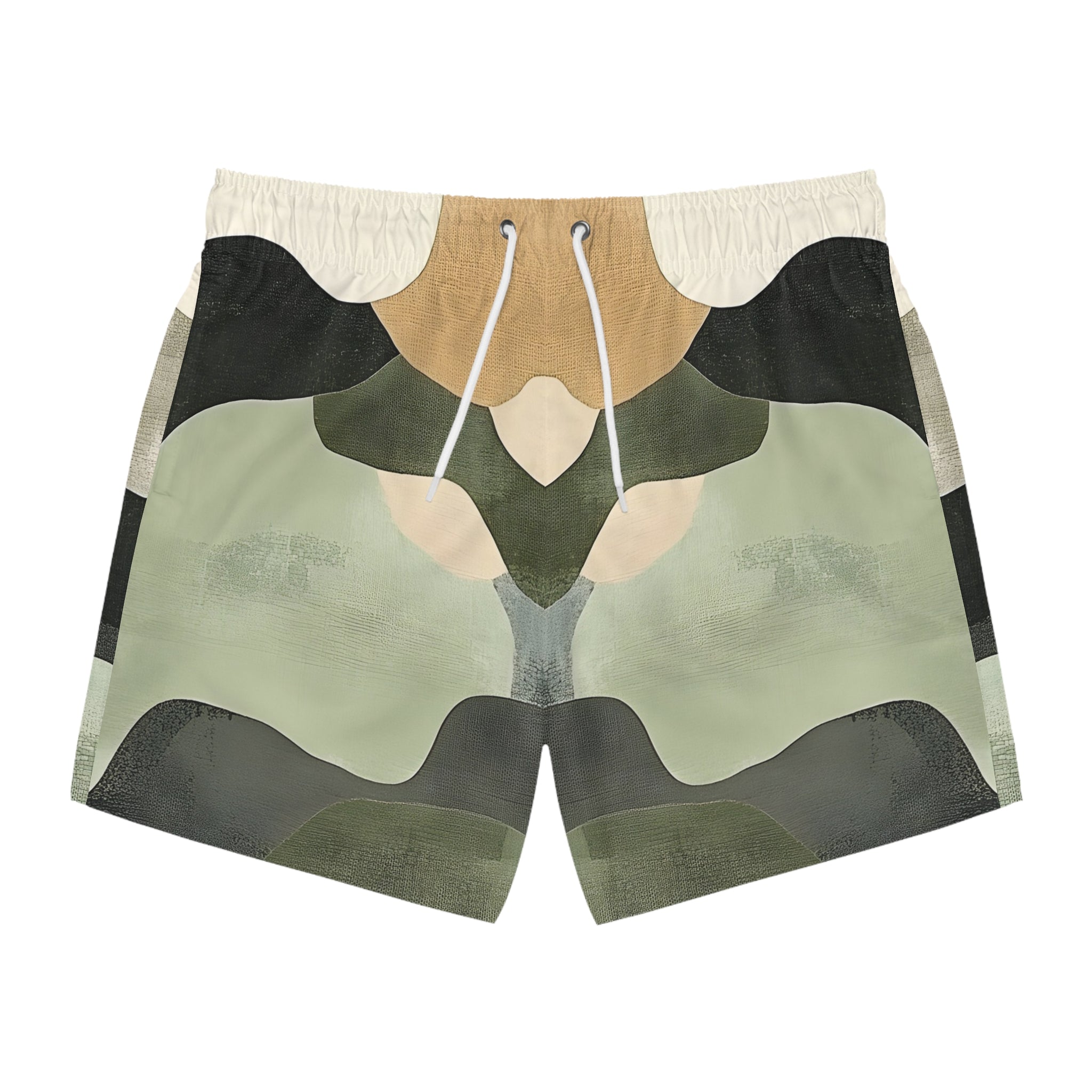 Surreal Camouflage Swim Trunks (AOP), Artsulli - Art is Long, Life is Short, All Over Prints, Size, XS, Color, Seam thread color automatically matched to design, , , 25545308774542535461
