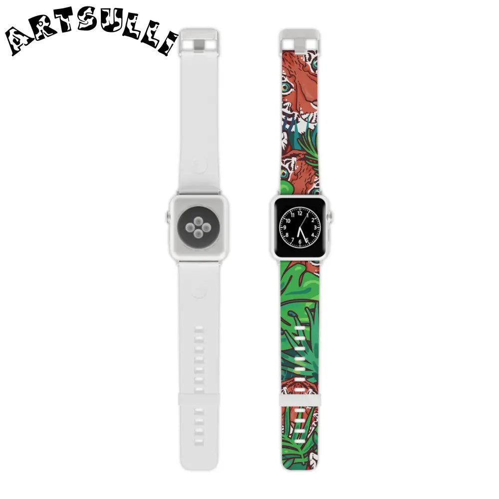 JAKKOUTTHEBXX Tropical Jungle Tigers Blue and Green Saturated Jungle