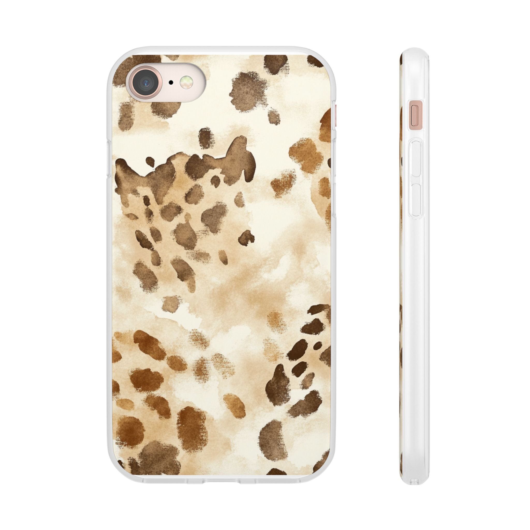Brown and Beige Watercolor Dalmatian Phone Case, Artsulli - Art is Long, Life is Short, Phone Case, Size, iPhone 8, , , , , 16083813698172768378