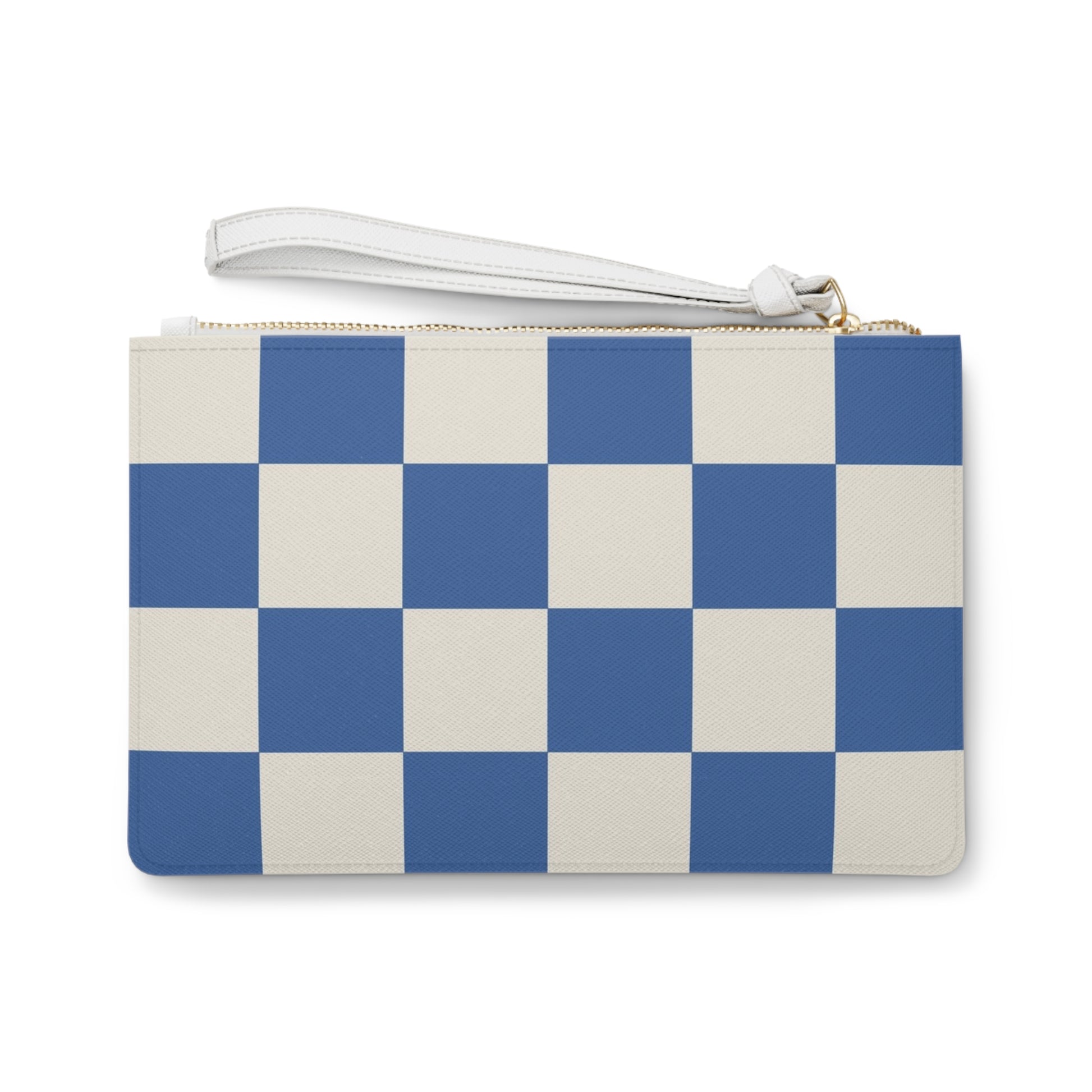 Checkerboard Blue Clutch Bag, Artsulli - Art is Long, Life is Short, Bags, , , , , , , 
