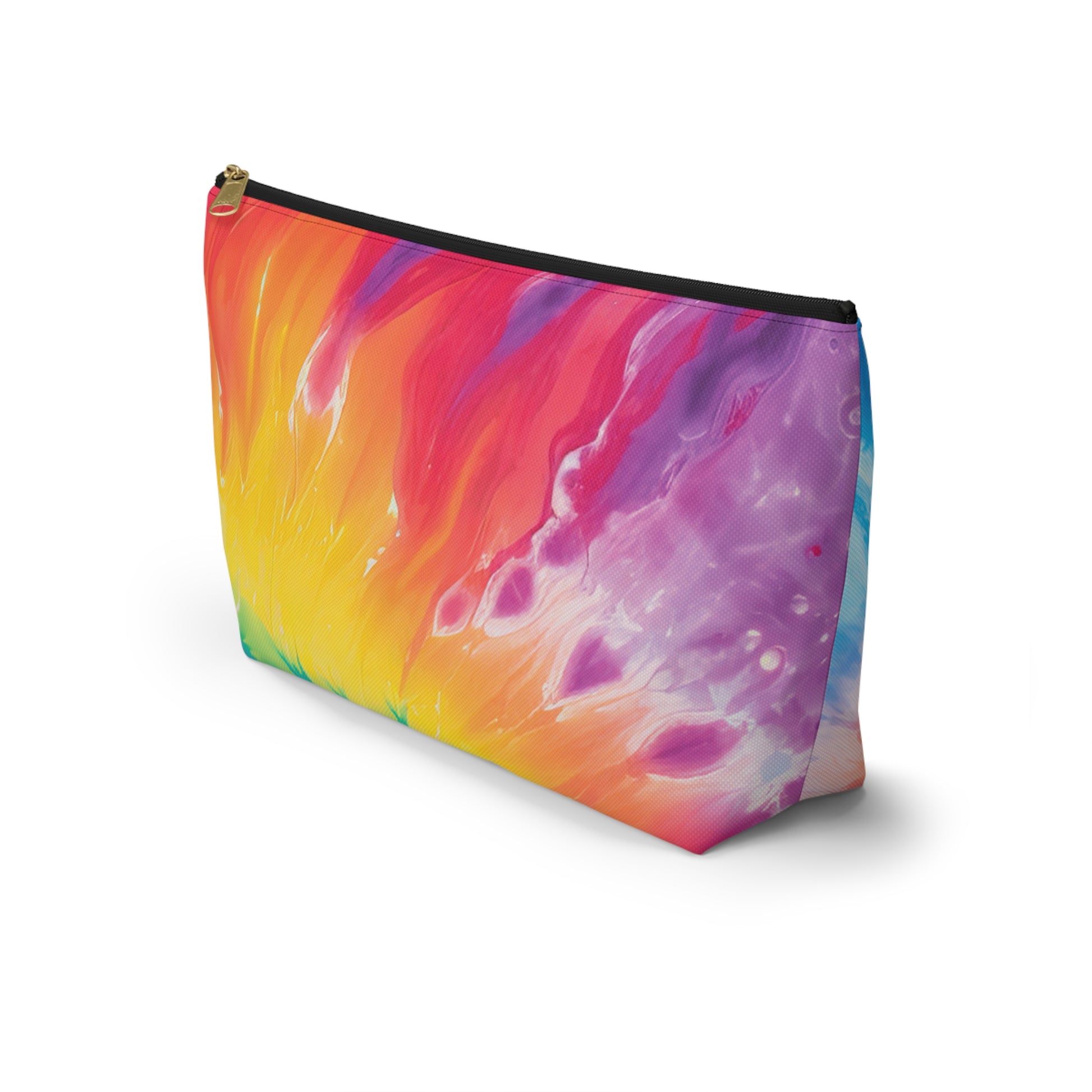 Tie Dye Accessory Pouch w T-bottom, Artsulli - Art is Long, Life is Short, Bags, , , , , , , 