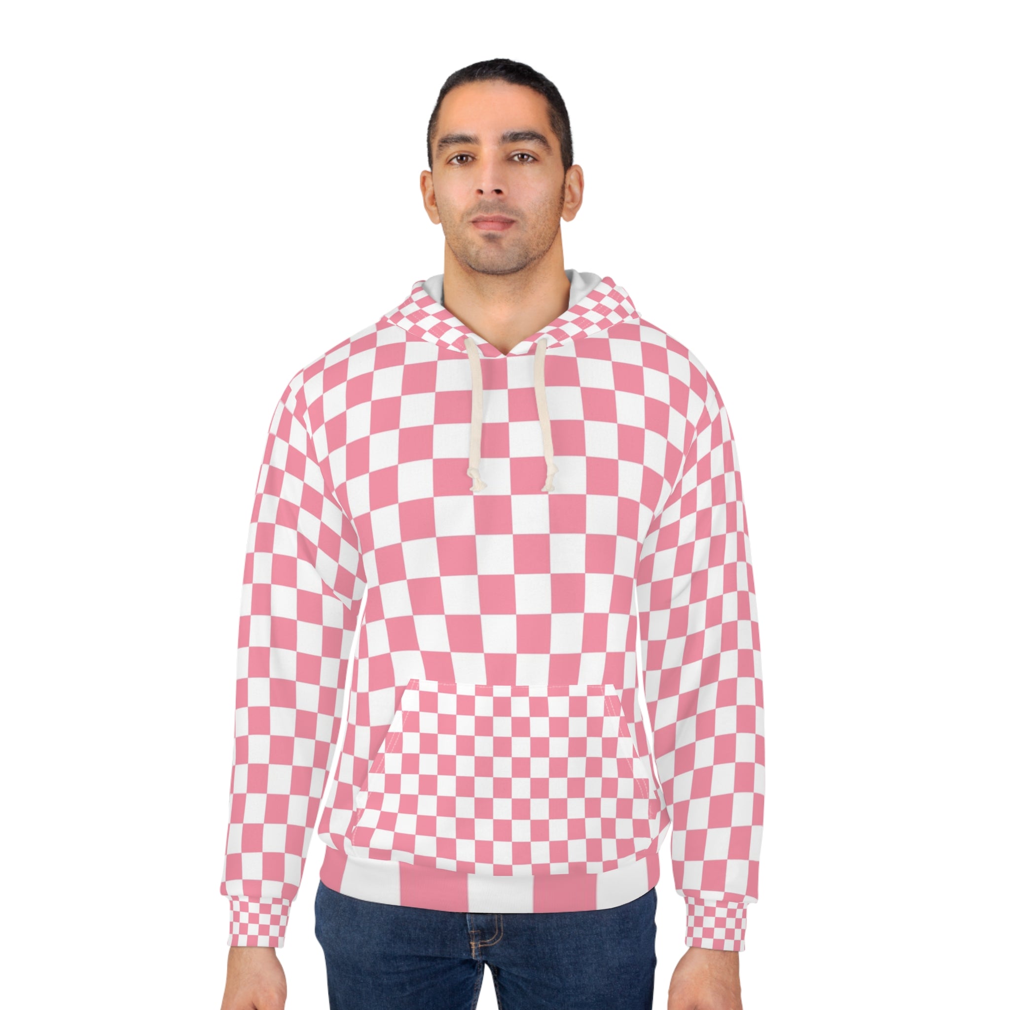 Brigandine Checkered Scene Unisex Pullover Hoodie (AOP)