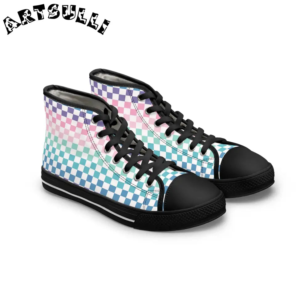 JAKKOUTTHEBXX Vaporwave Rainbow Checkerboard II Multi-Color Women’s